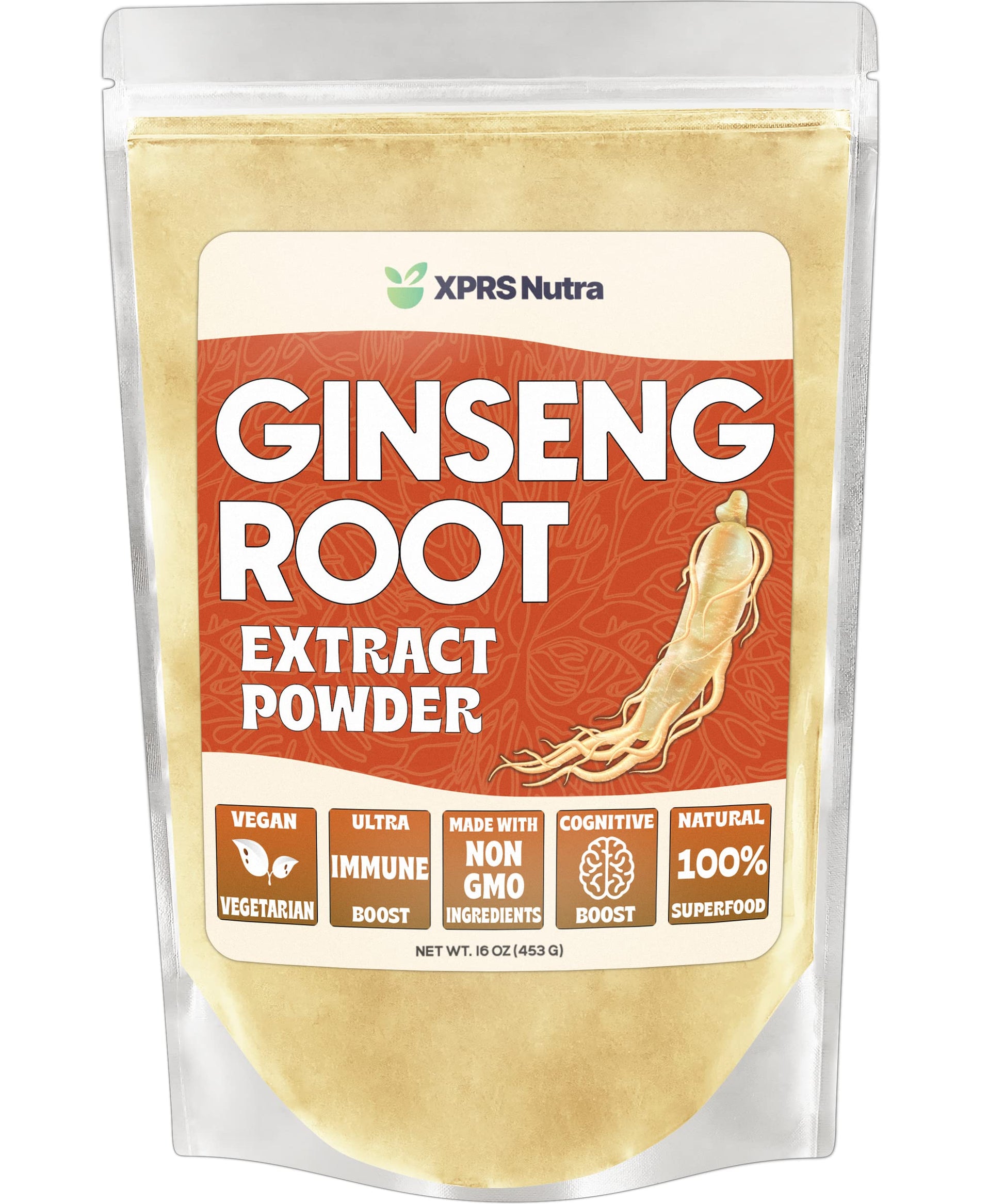 XPRS Nutra Ginseng Root Extract Powder, 16 Ounces