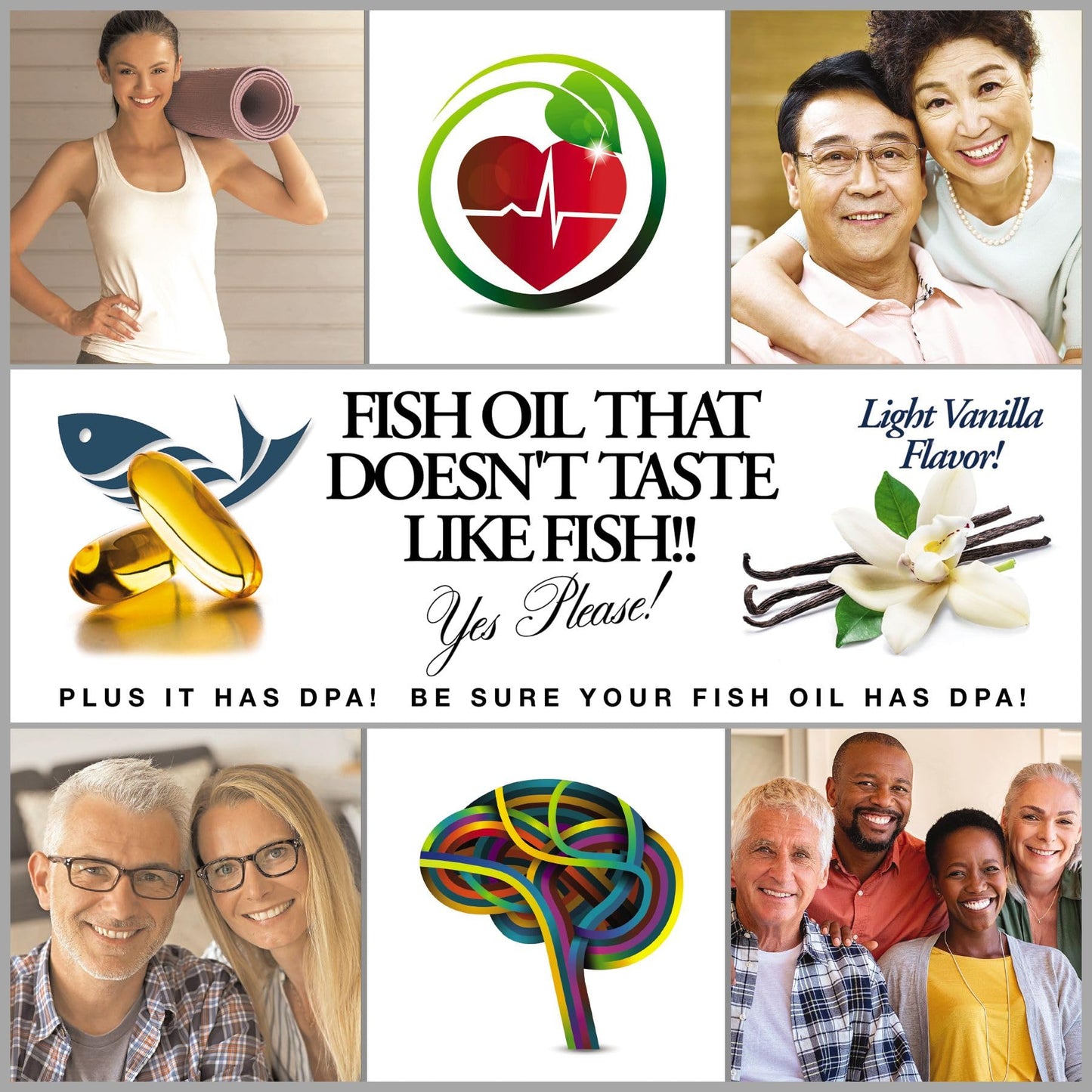 ecostream Naturals Wild Caught Omega 3 Fish Oil DPA-EPA-DHA Supplement 2,900 Milligrams Softgels 180