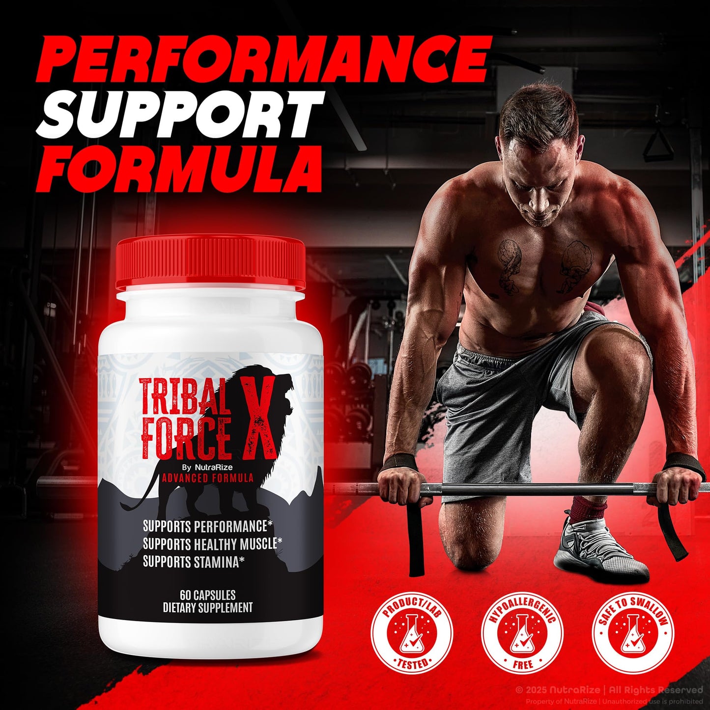 NutraRize Tribal Force X Capsules, 180 Capsules