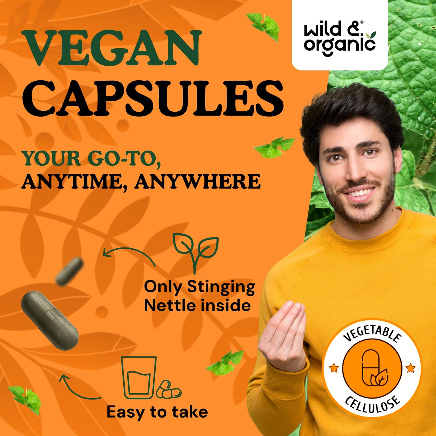 Wild & Organic Stinging Nettle Leaf Capsules 60 Count