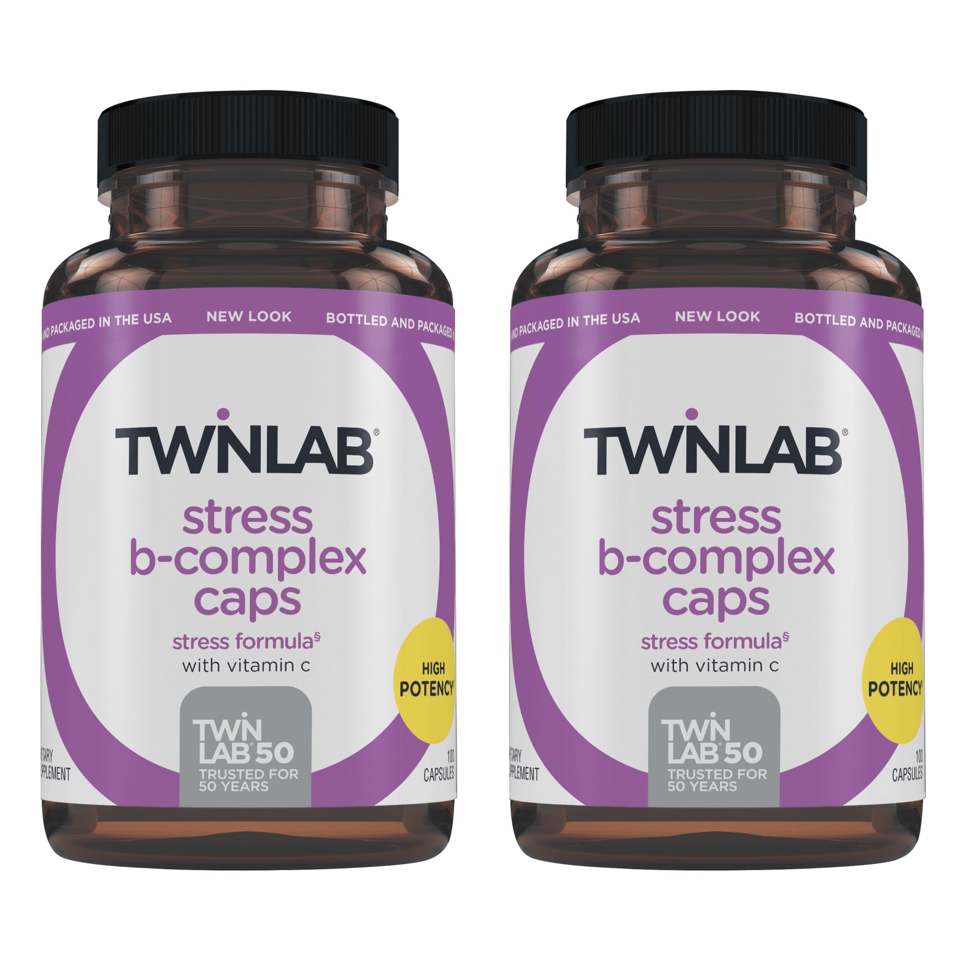Twinlab Stress B-Complex Capsules, 100 Capsules