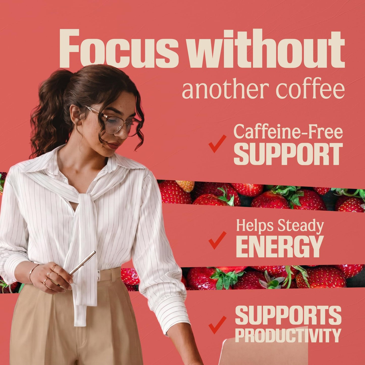 Daily Lioness Strawberry Energy Chews Gummy, 8 Count