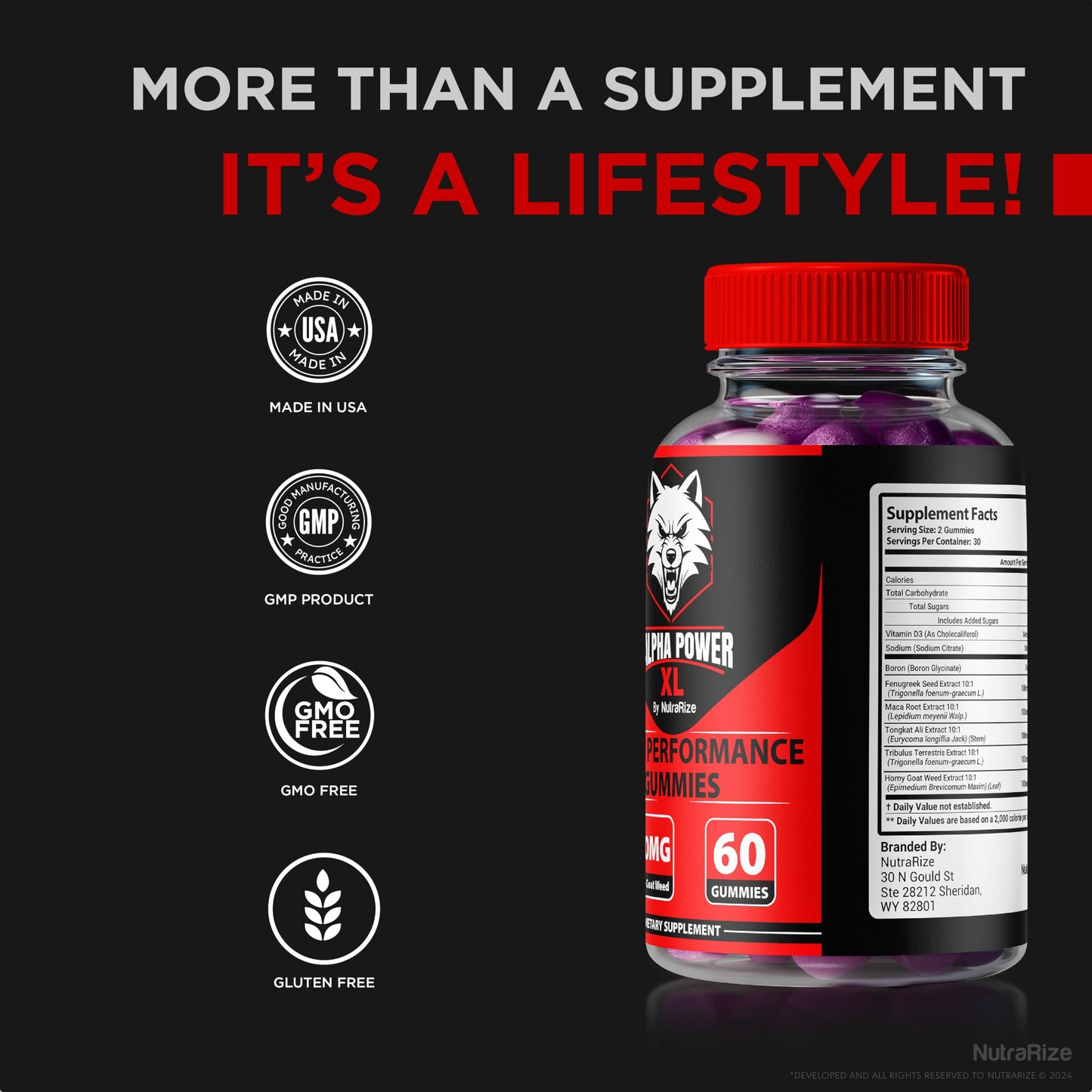 NutraRize Alpha Power XL Gummies 300