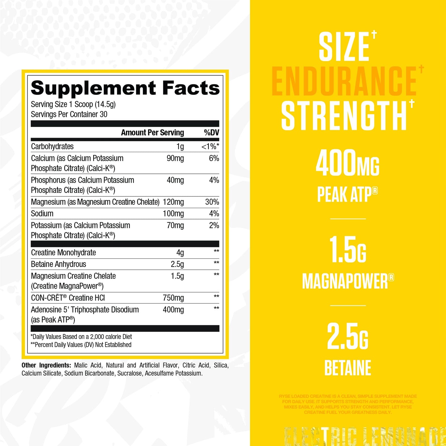 RYSE Up Supplements Loaded Creatine Powder 11.32 oz