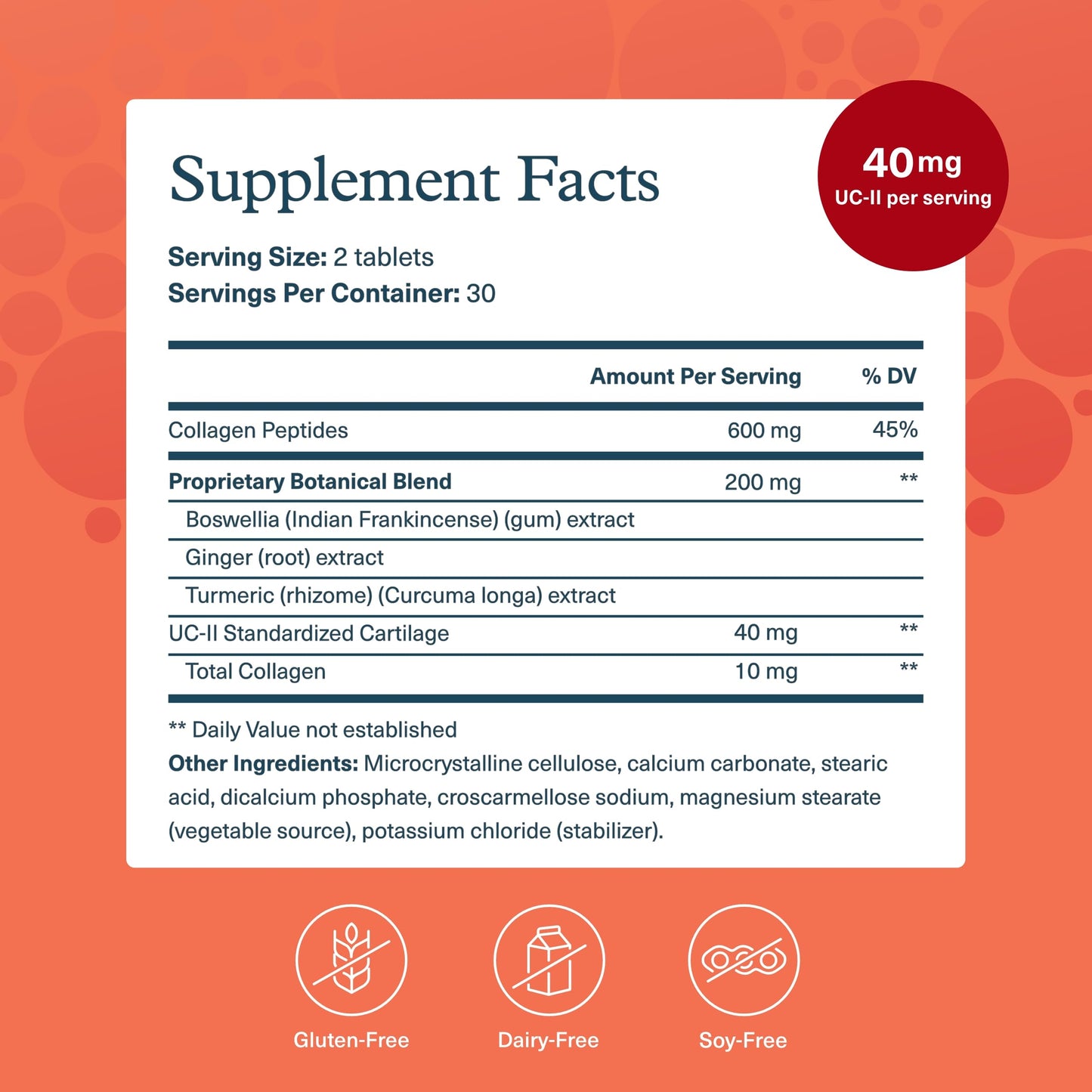 Youtheory Joint Complex with UC-II Collagen Type 2 Collagen Peptides for Joint Support with Boswellia, Ginger & Turmeric Supports Anti-Aging, 60 Tablets