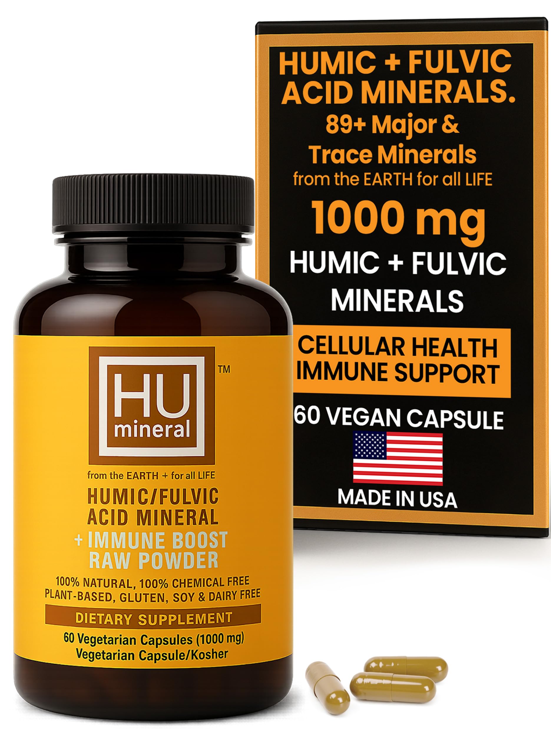 HUmineral Humic & Fulvic Acid Supplement Capsules 60 Count