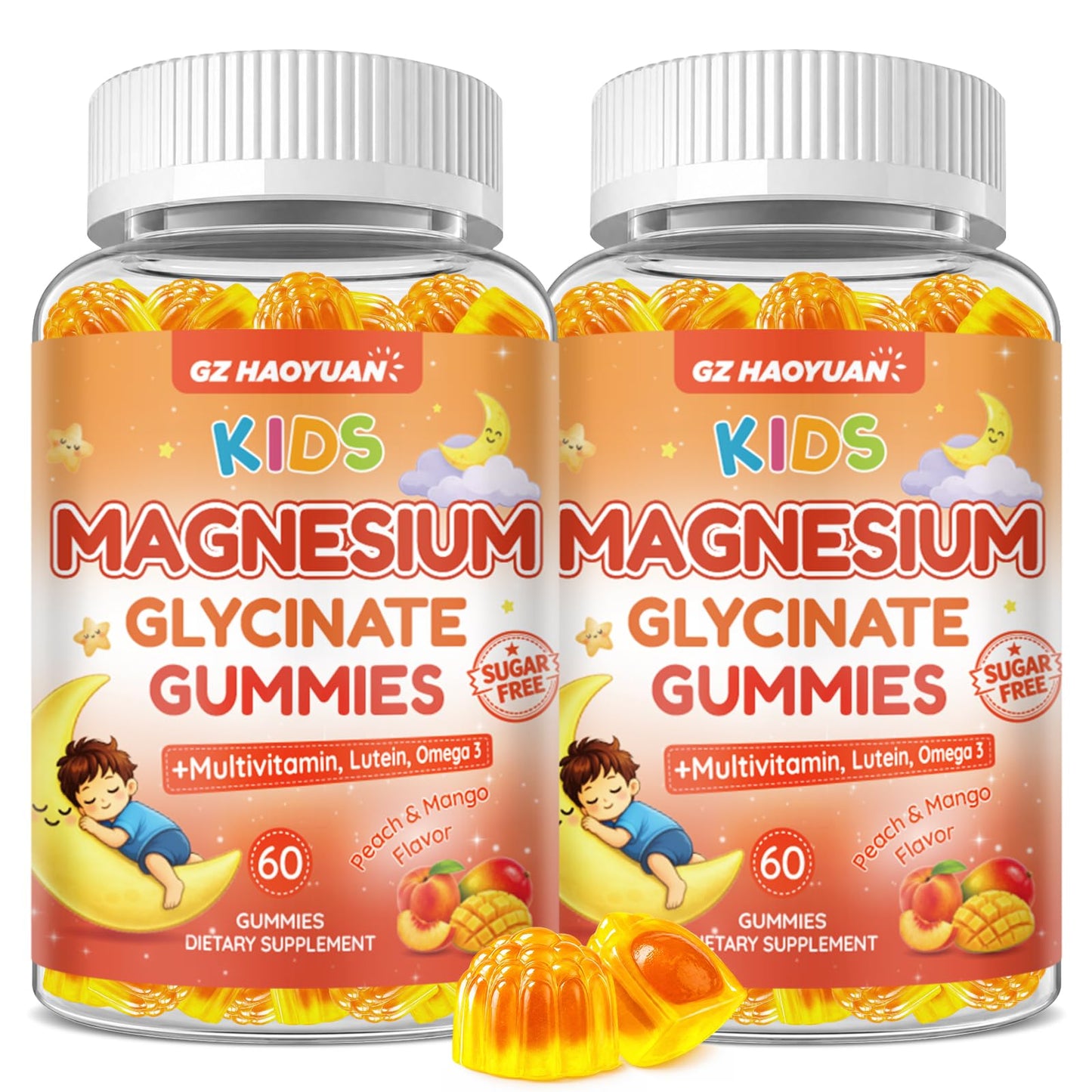 GZ HAOYUAN Magnesium Glycinate Gummies 120 Count