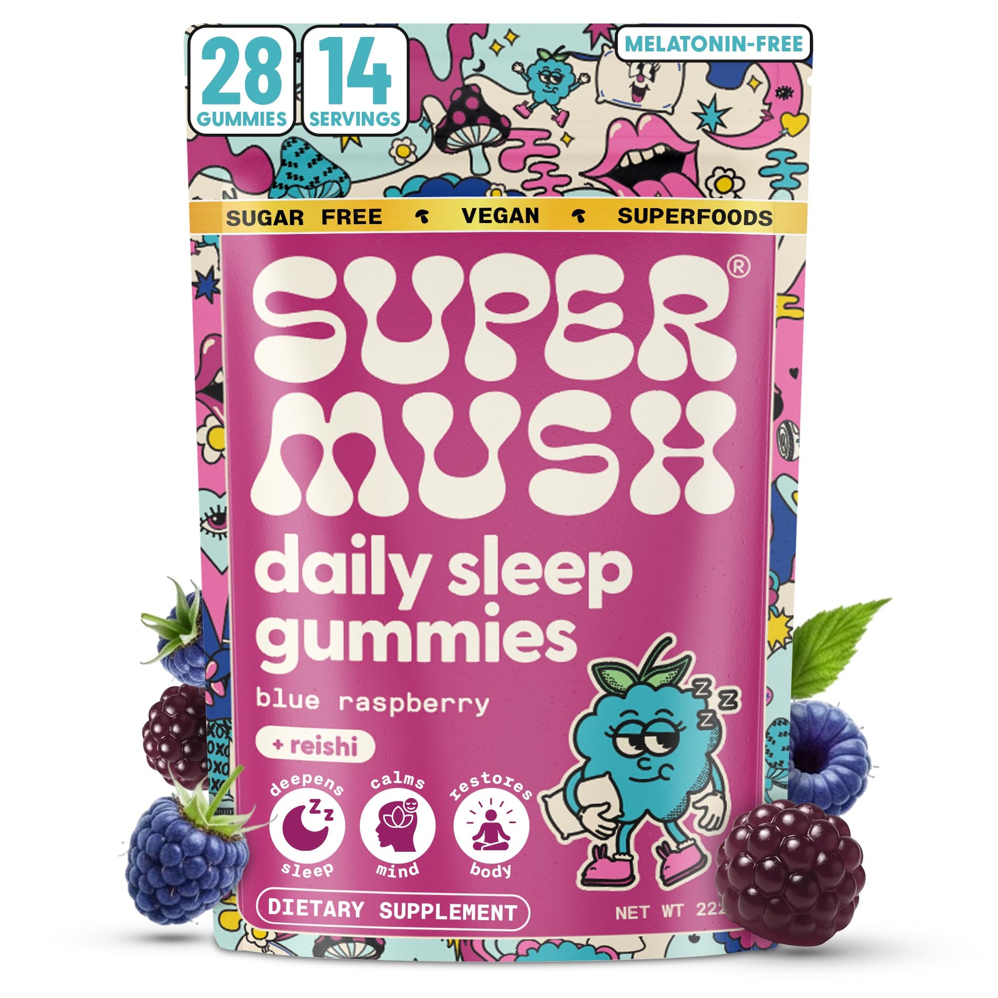 SuperMush Sleep Gummies for Adults 28 Count