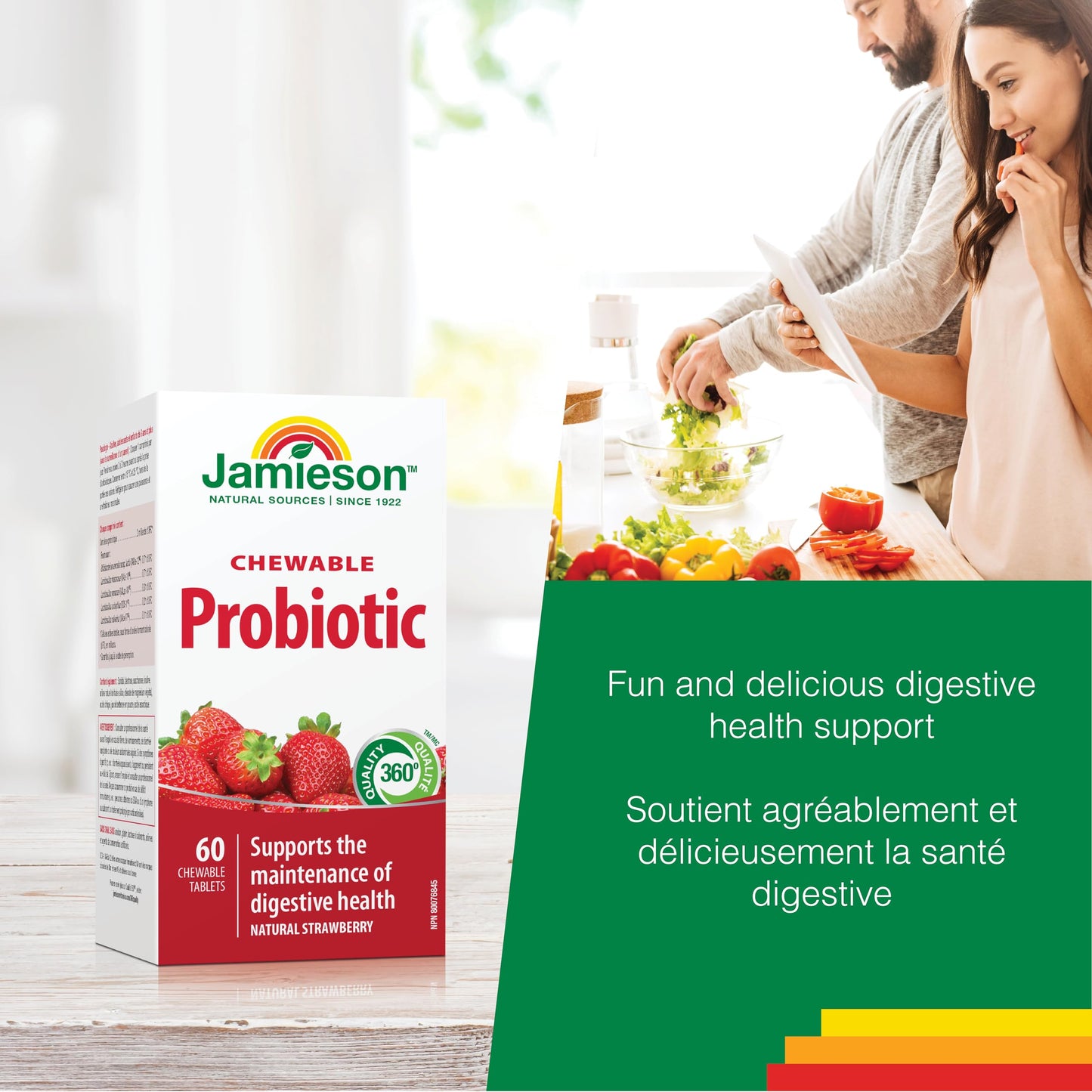 Jamieson Laboratories Probiotic Chewable Strawberry Flavour Tablet 60 Tablets