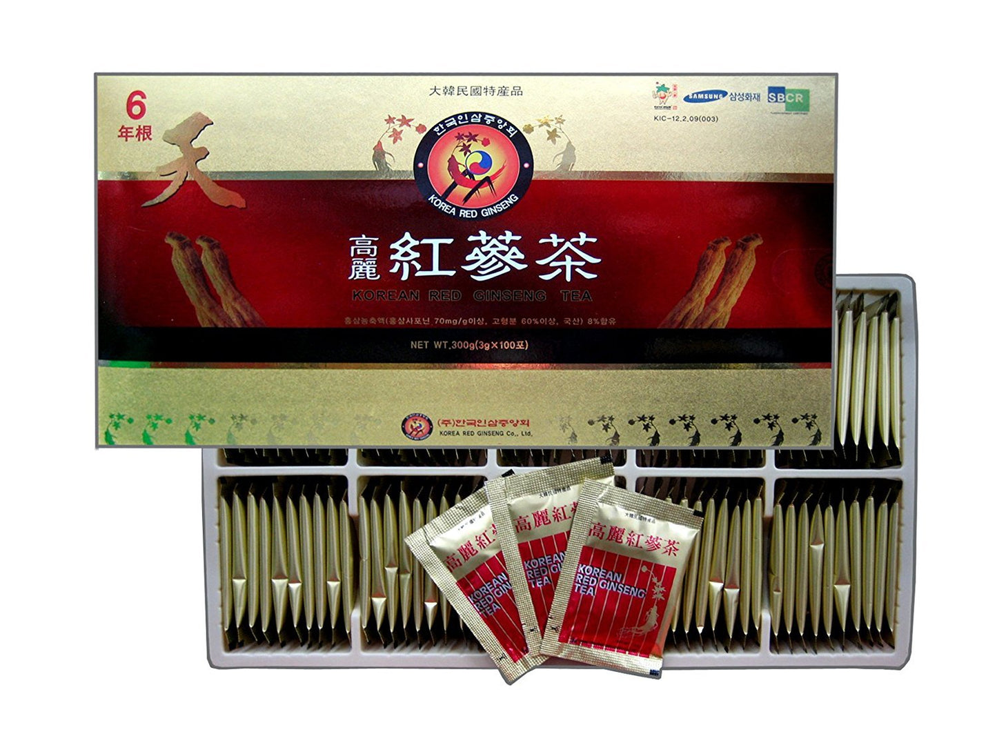 TG153 Korean Red Ginseng Instant Tea Powder, 100 Count