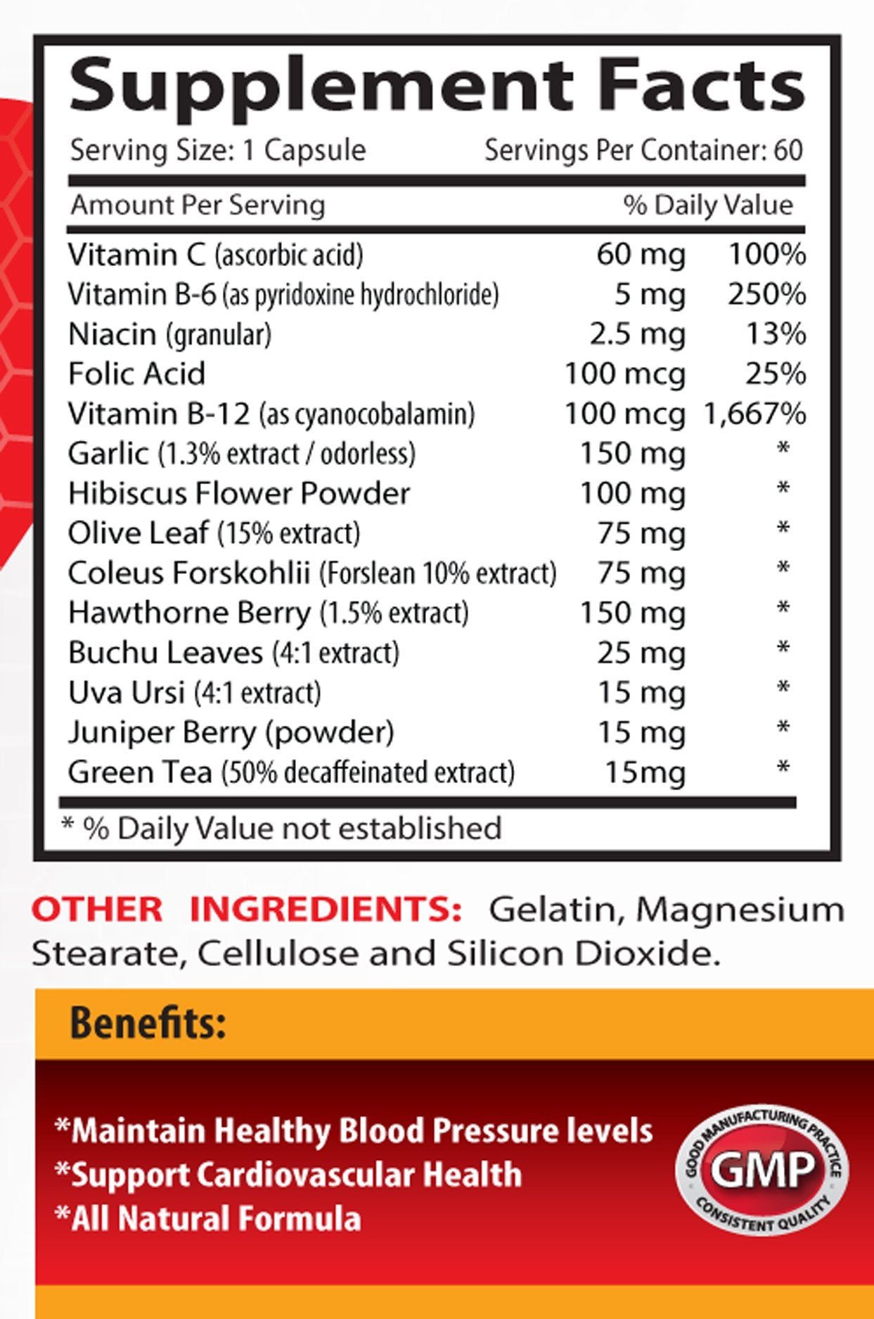 Healthy Supplements LLC Energy Vitamins for Men - Blood Pressure Support - Extra Strength Capsules, 1