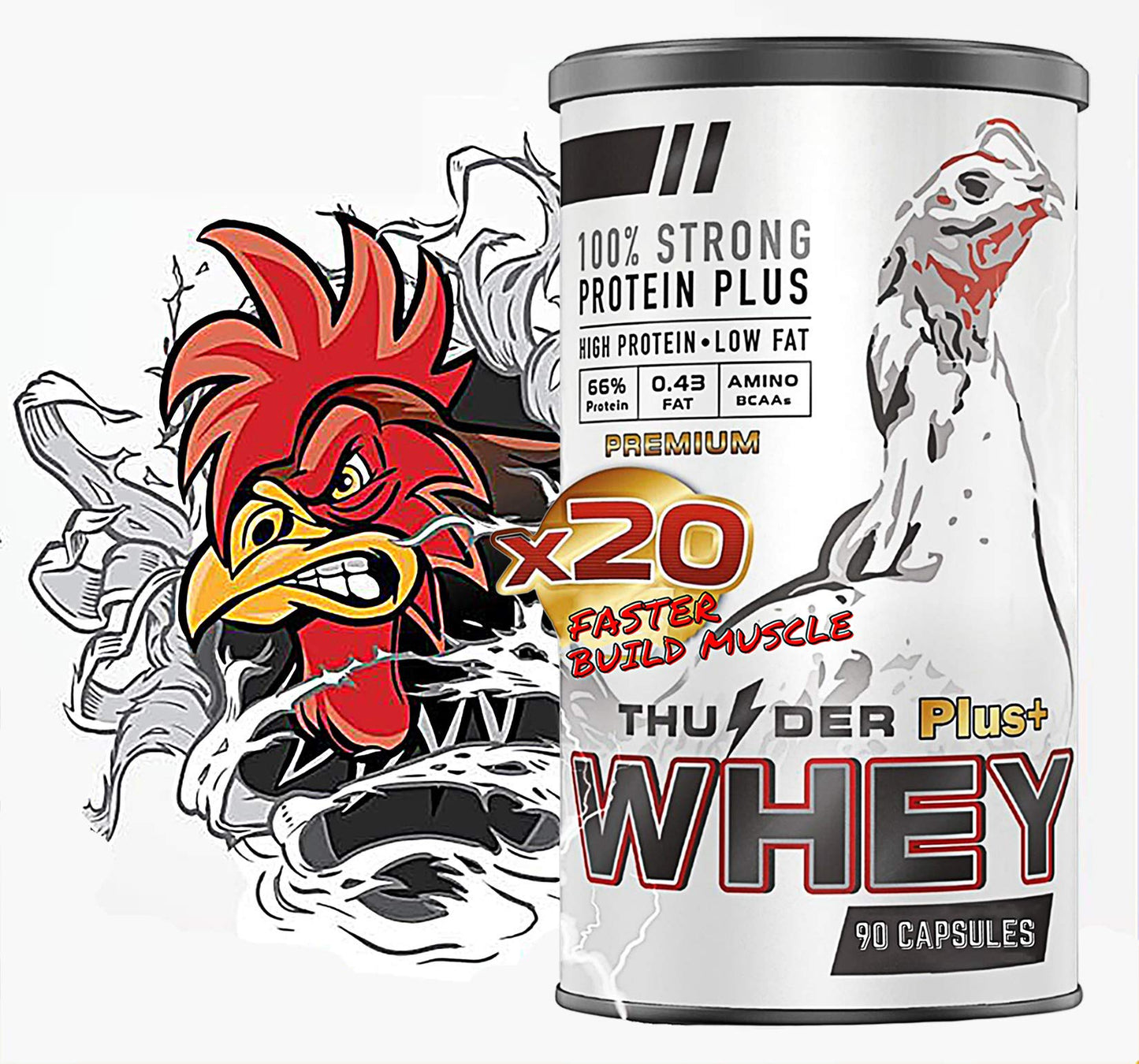 HULX Faster X3 New Formula Vitamins Health Chicken Supplement Capsules, 1 Capsule