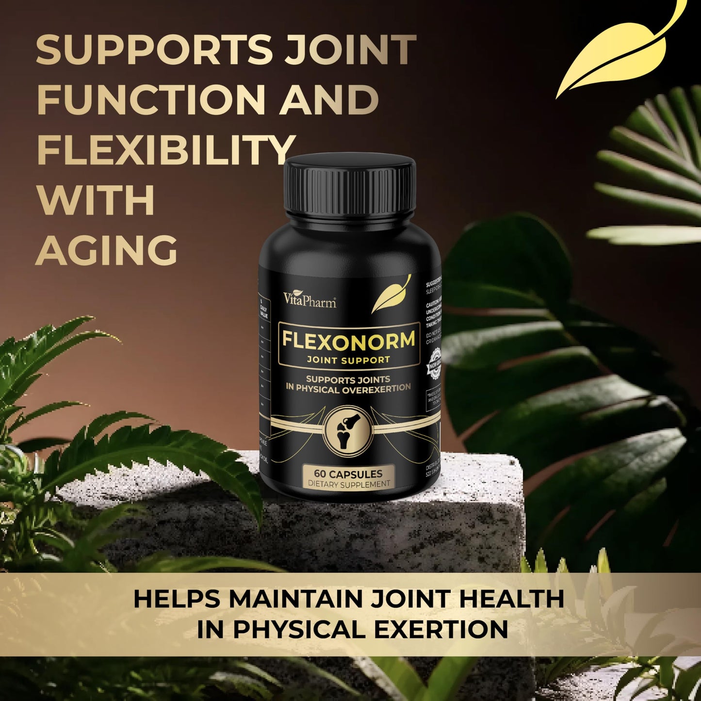 VitaPharm Flexonorm Joint Supplements for Women & Men Capsule, 60 Count