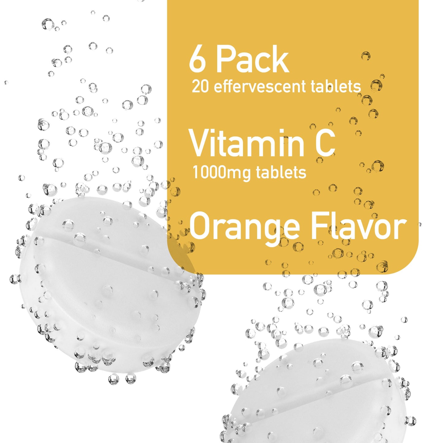 Swiss Imports Effervescent Vitamin C 1000mg Dietary Supplement Tablet, 120 Tablets