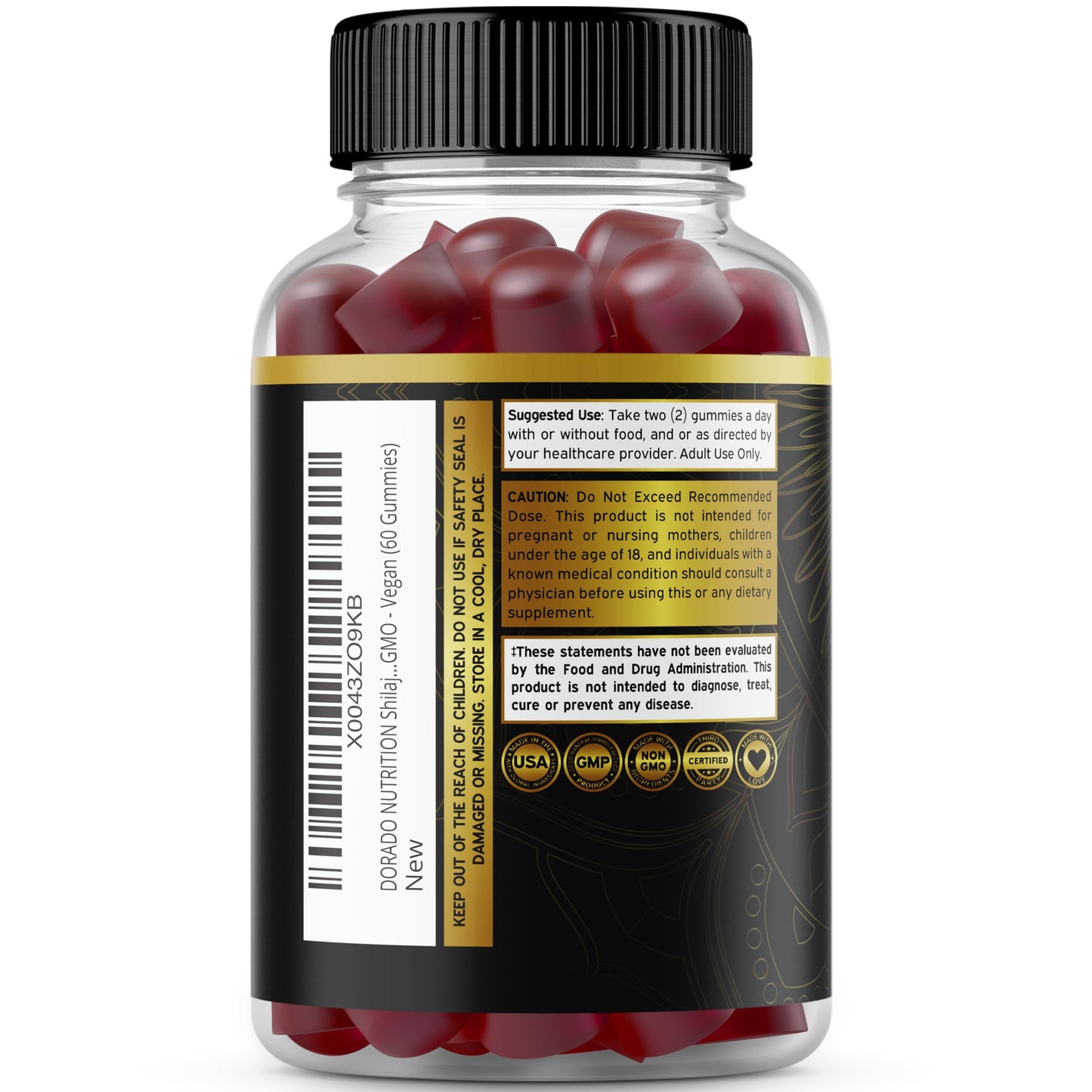 DORADO NUTRITION Shilajit Gummies 120 Gummies