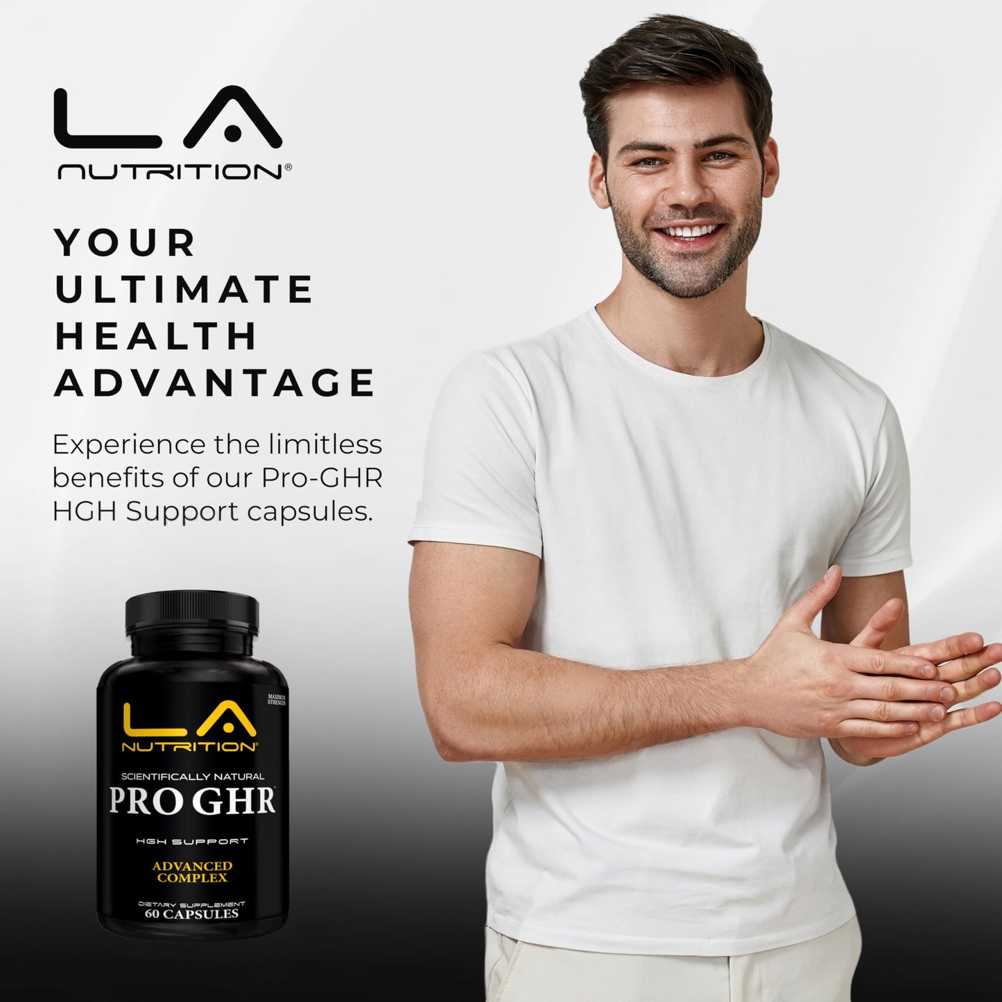 LA Nutrition HGH Supplements for Men & Women Capsules 60 Count