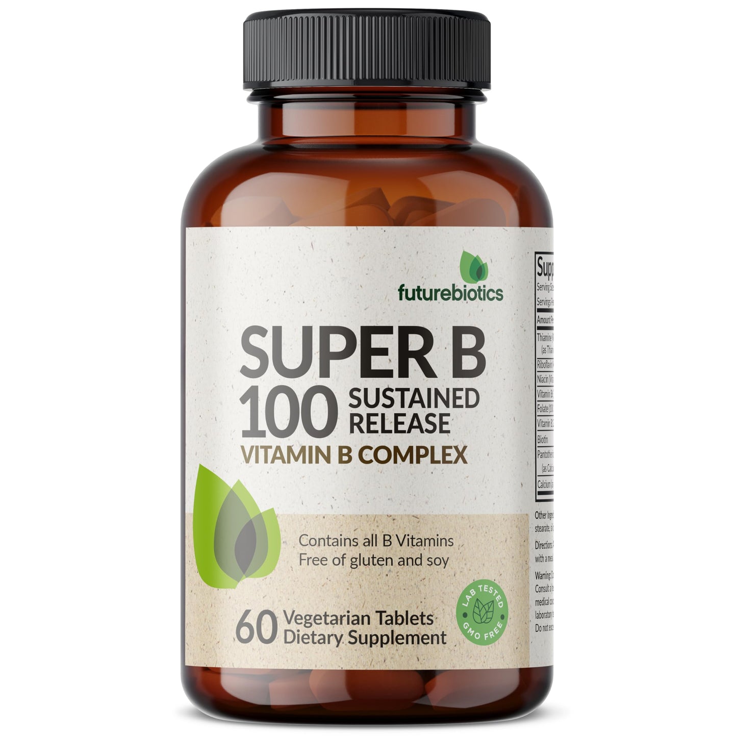 Futurebiotics Super B 100 Sustained Release Vitamin B Complex 60 Tablets