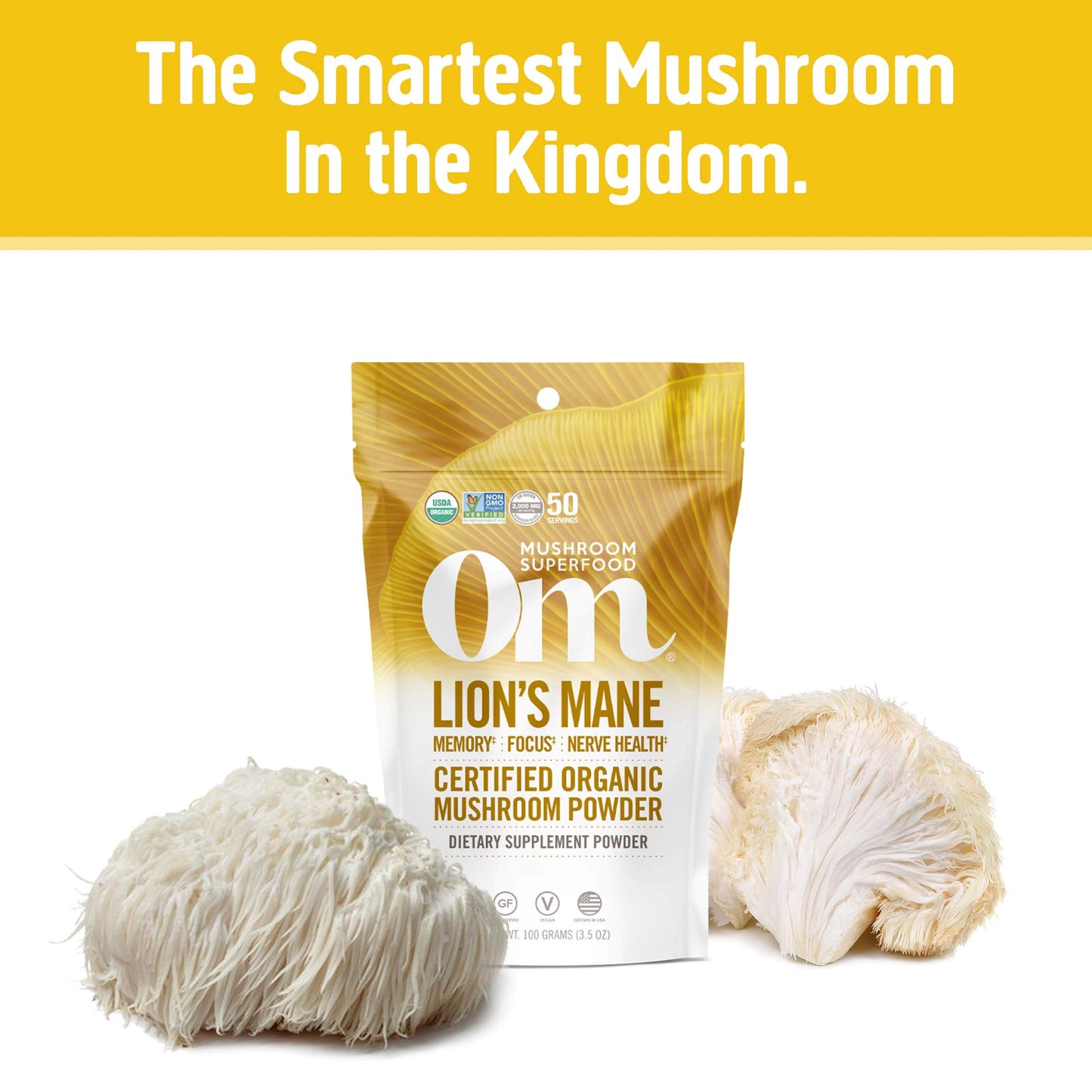 OM MUSHROOM SUPERFOOD Mushroom Matrix Lion's Mane Powder 4 Ounce