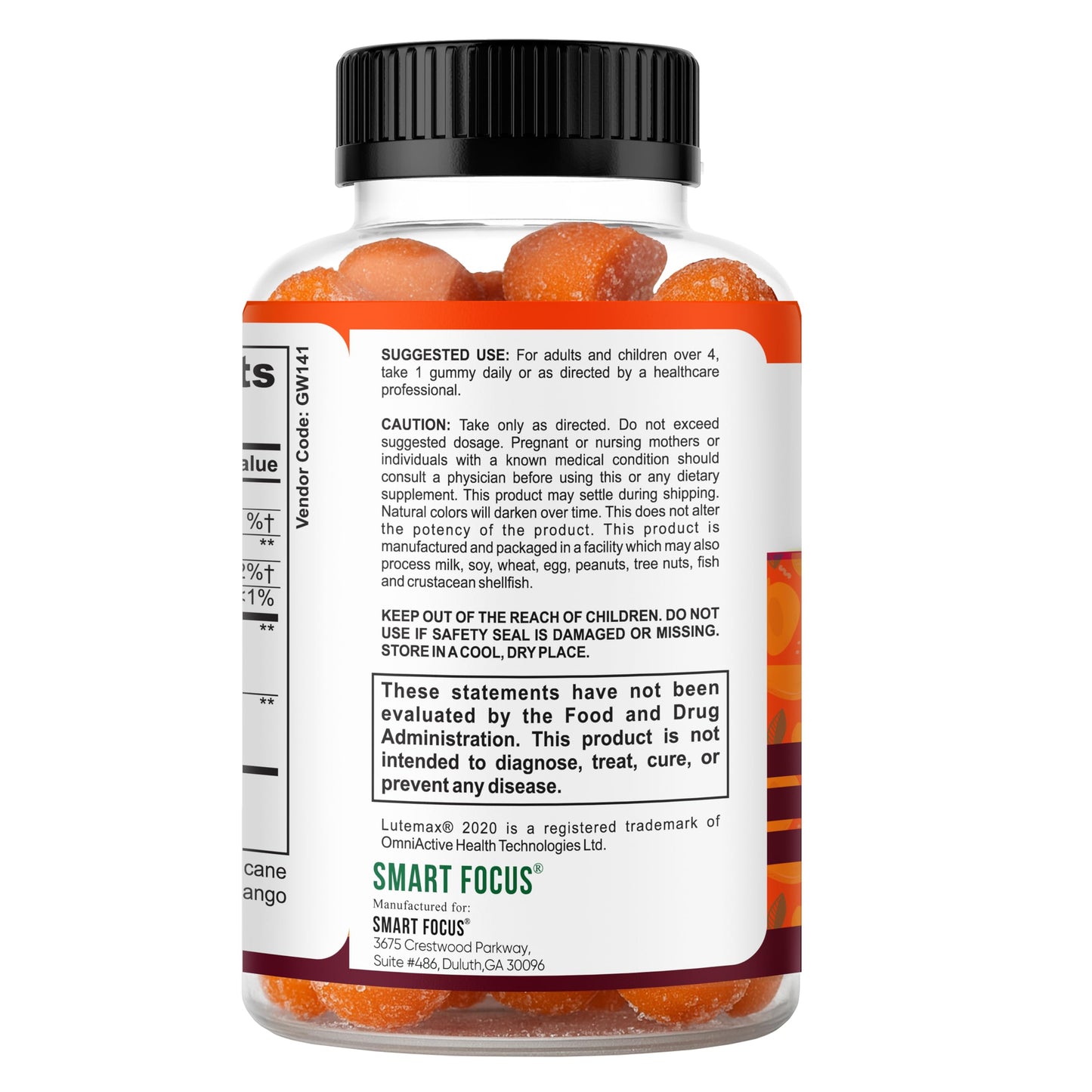 Smart Focus Eye-Bloom Lutein Eye Gummies, 60 Gummies