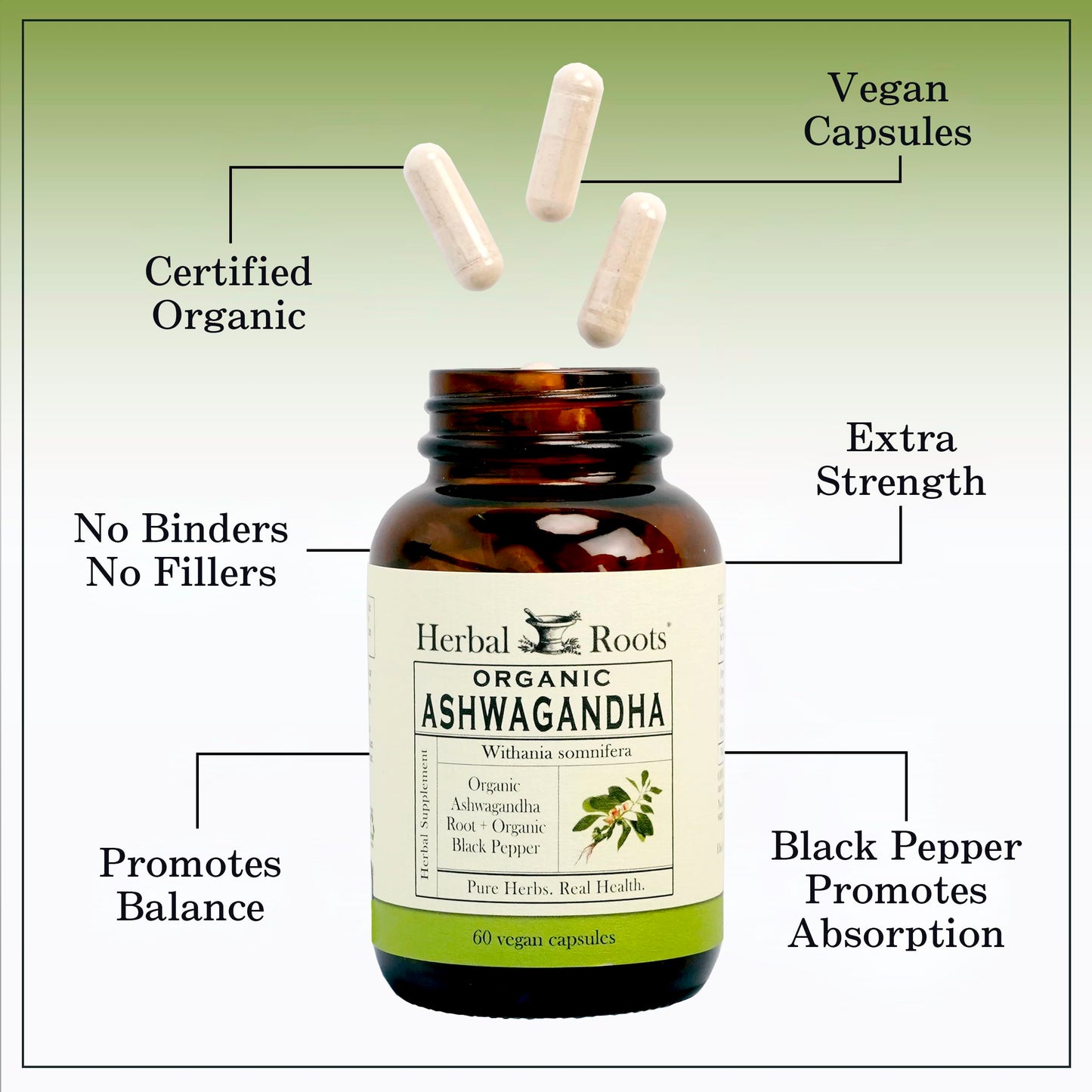 Herbal Roots Ashwagandha 60 Capsules