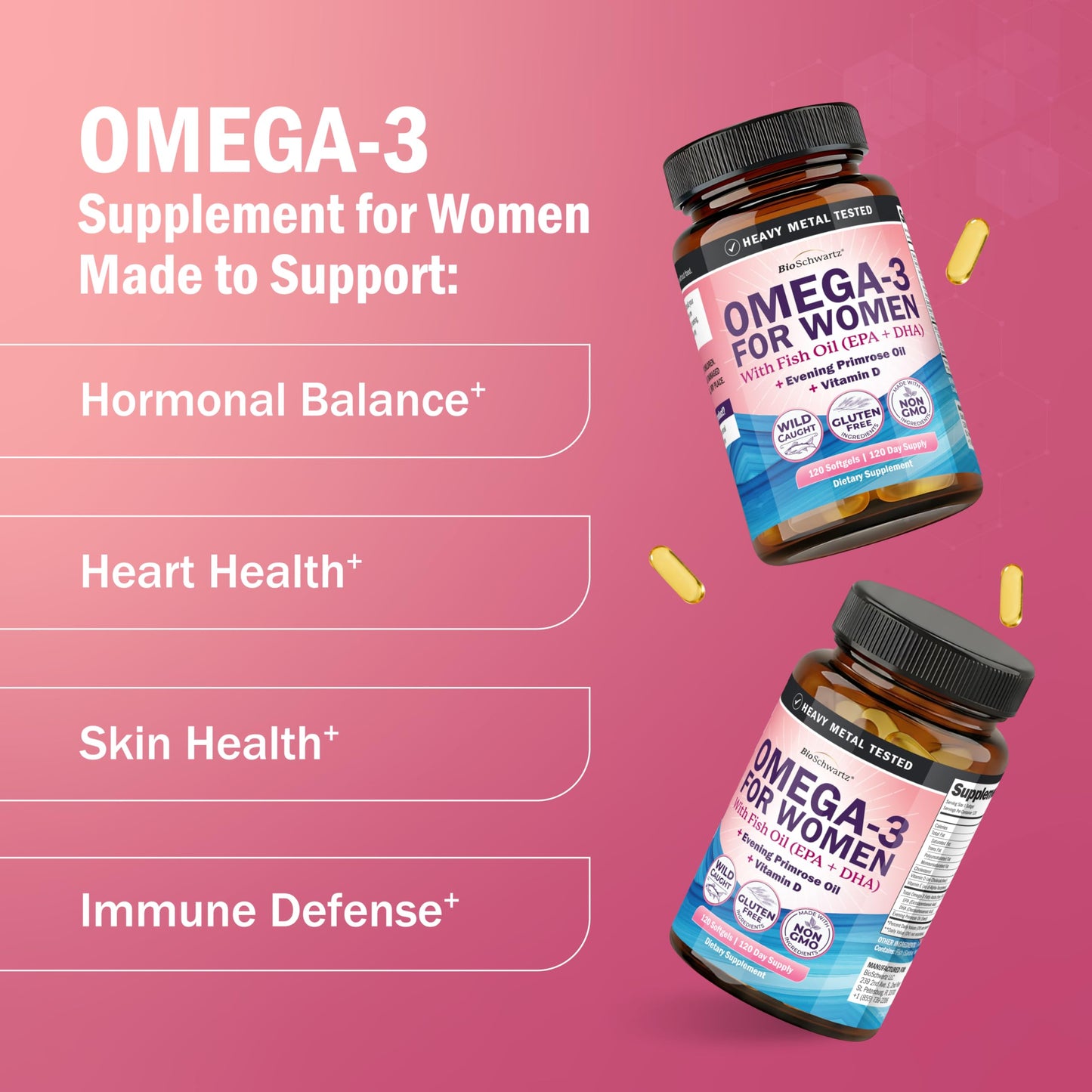 BioSchwartz Fish Oil Omega 3 Supplement Capsule 120 Count