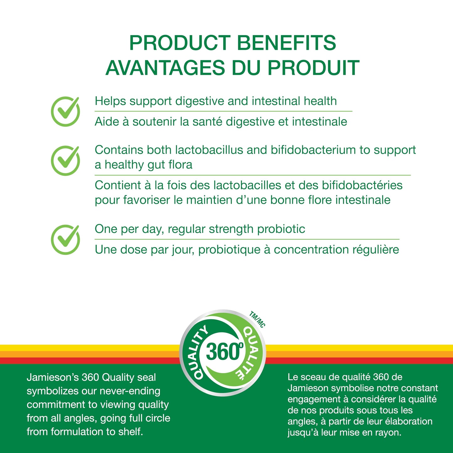 Jamieson Laboratories Probiotic 5 Billion Regular Strength Supplement Capsules 72 Count