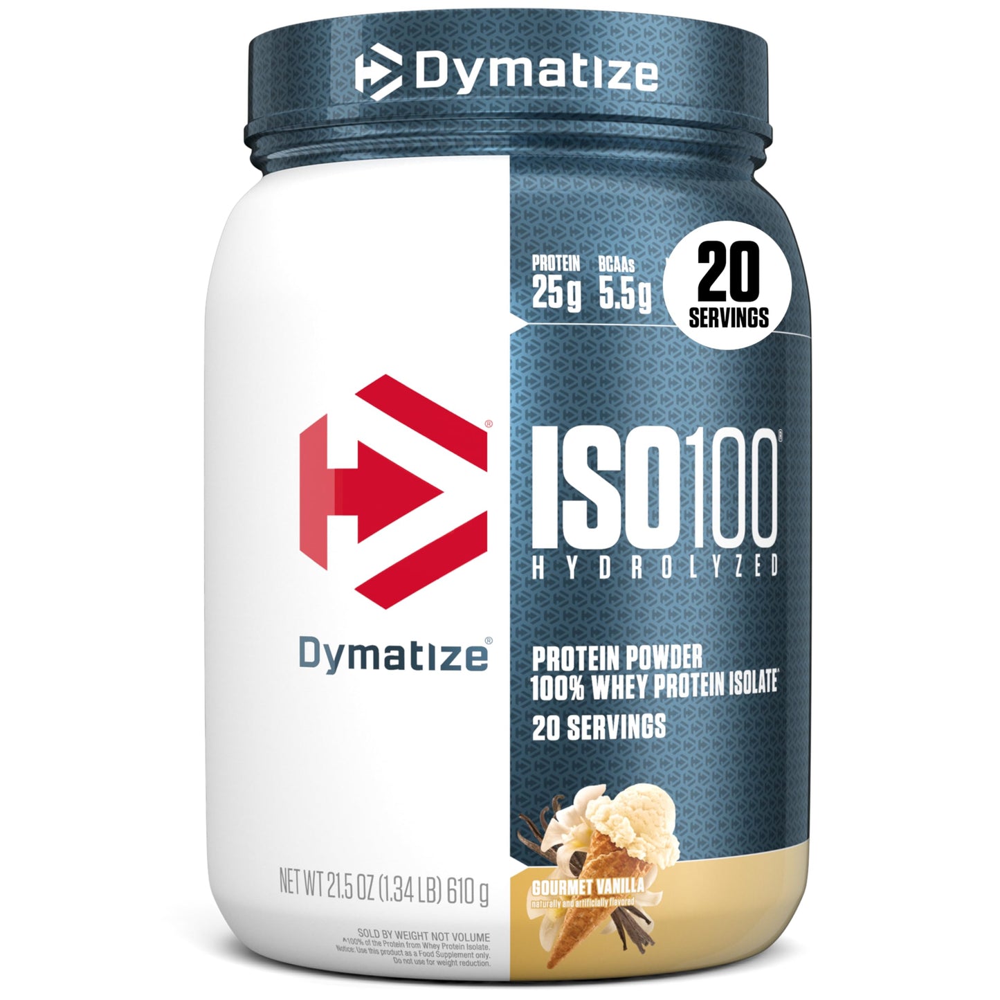 Dymatize ISO100 Protein Powder, 100% Whey Isolate, Gourmet Vanilla, 21.5 Servings