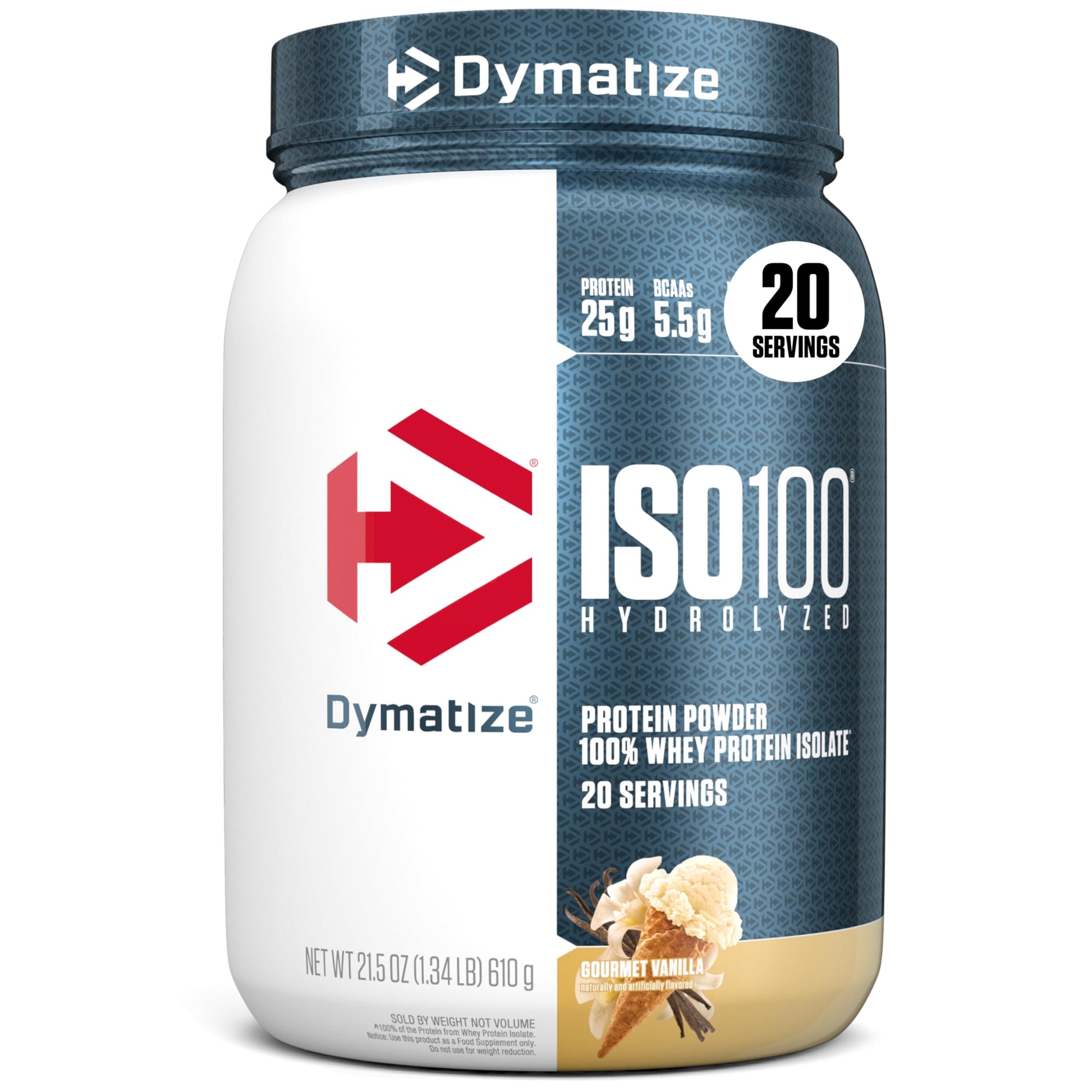 Dymatize ISO100 Protein Powder, 100% Whey Isolate, Gourmet Vanilla, 21.5 Servings