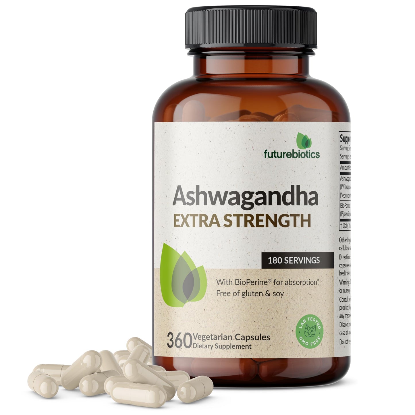 Futurebiotics Ashwagandha Extra Strength Stress & Mood Support Capsule 360