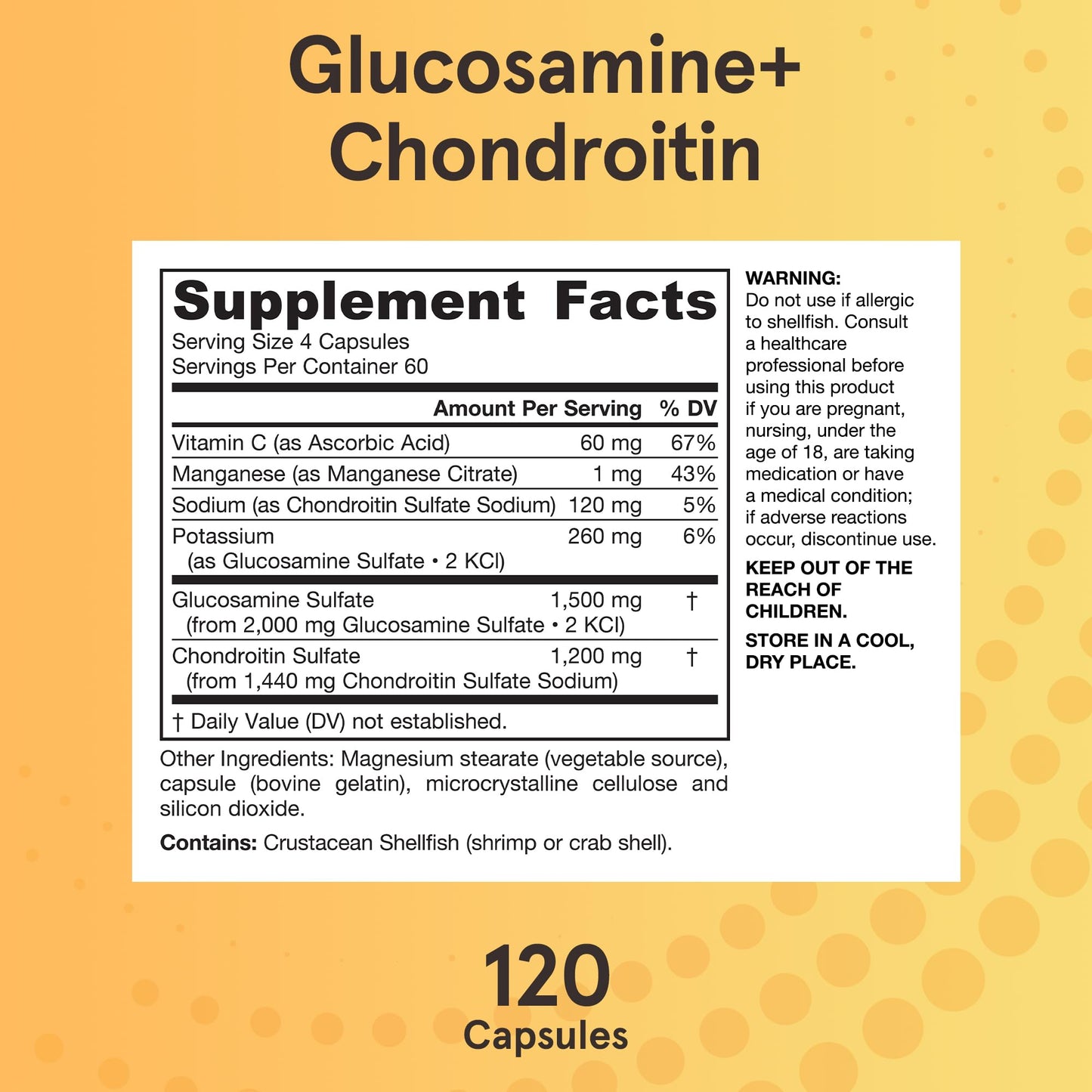 Jarrow Formulas Glucosamine + Chondroitin Capsules 240