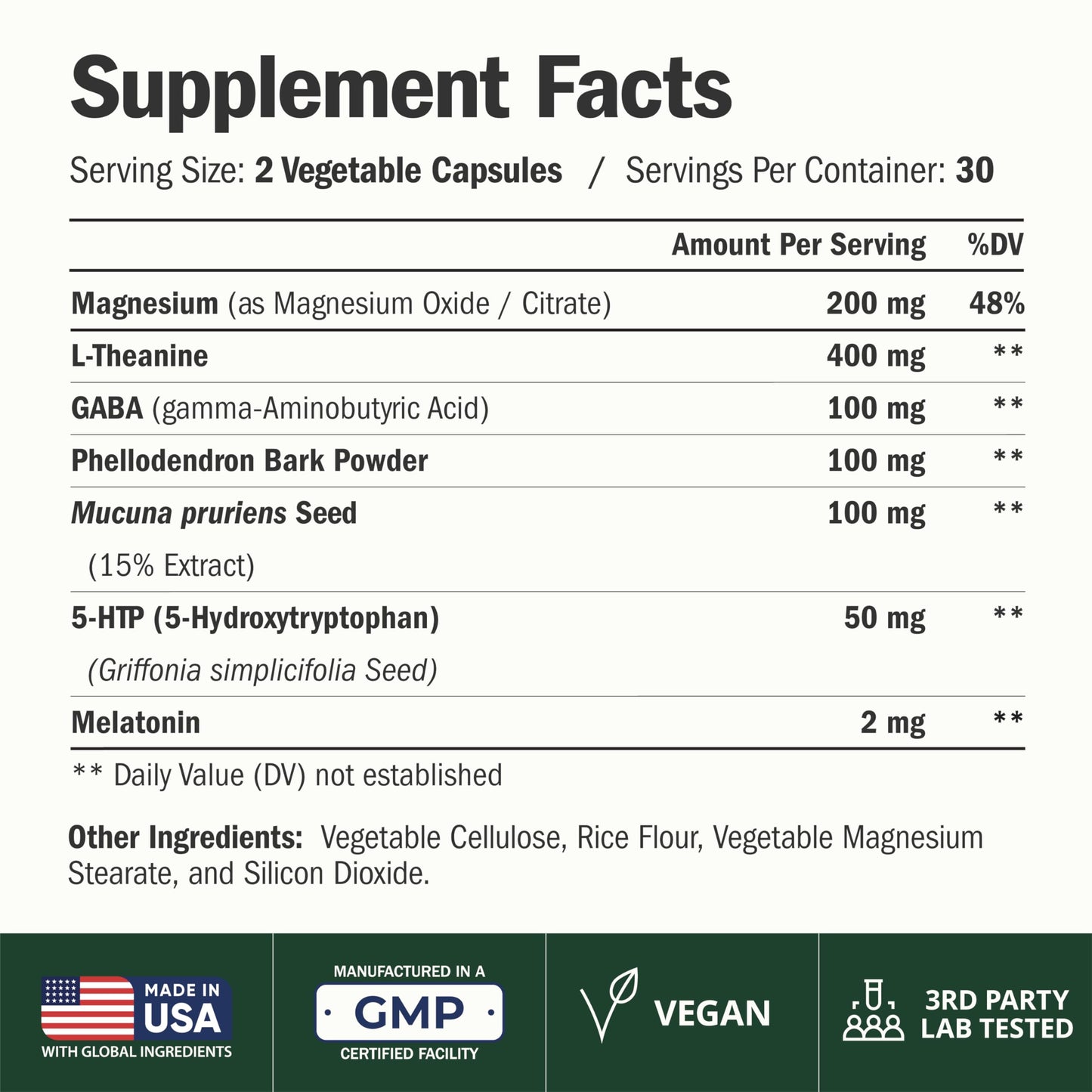 Vimerson Health Sleep Supplement with L-Theanine, Magnesium, GABA & Melatonin – Supports Restful Sleep & Relaxation, Helps Restore Natural Sleep Cycle – Balanced Formula, Non-Habit Forming, 60 Capsules