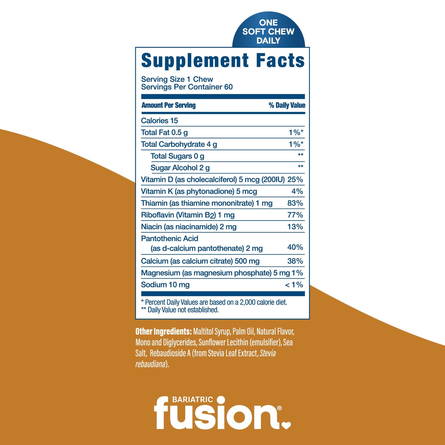 Bariatric Fusion Calcium Citrate with Vitamin D3 Gummy 60 Count