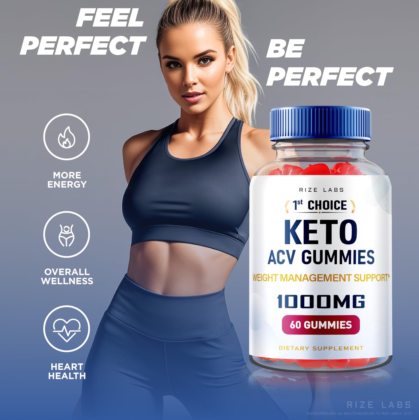 rize labs 1st Choice Keto ACV Gummies 60 Gummies