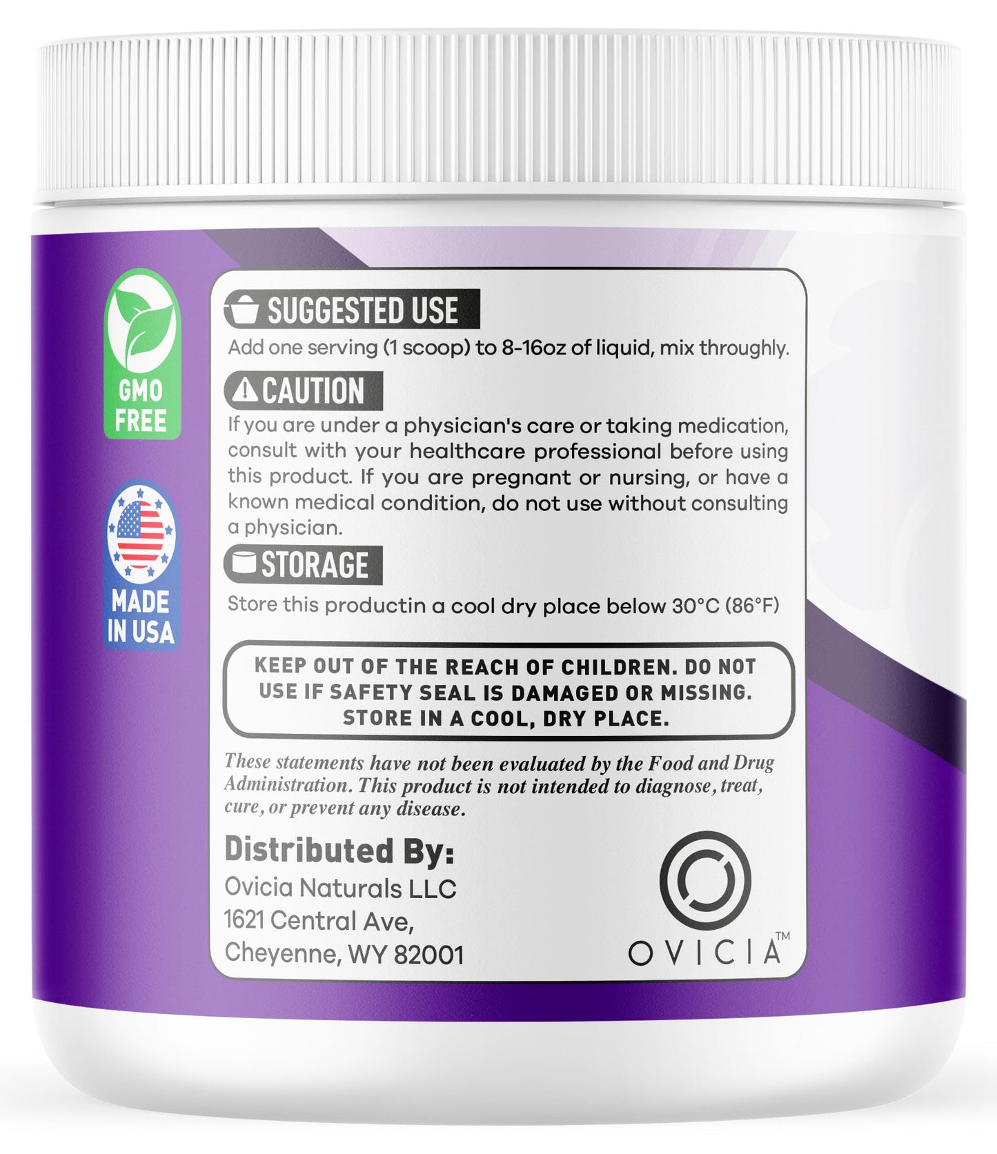 OVICIA Brainlive Powder 7.4 Ounces