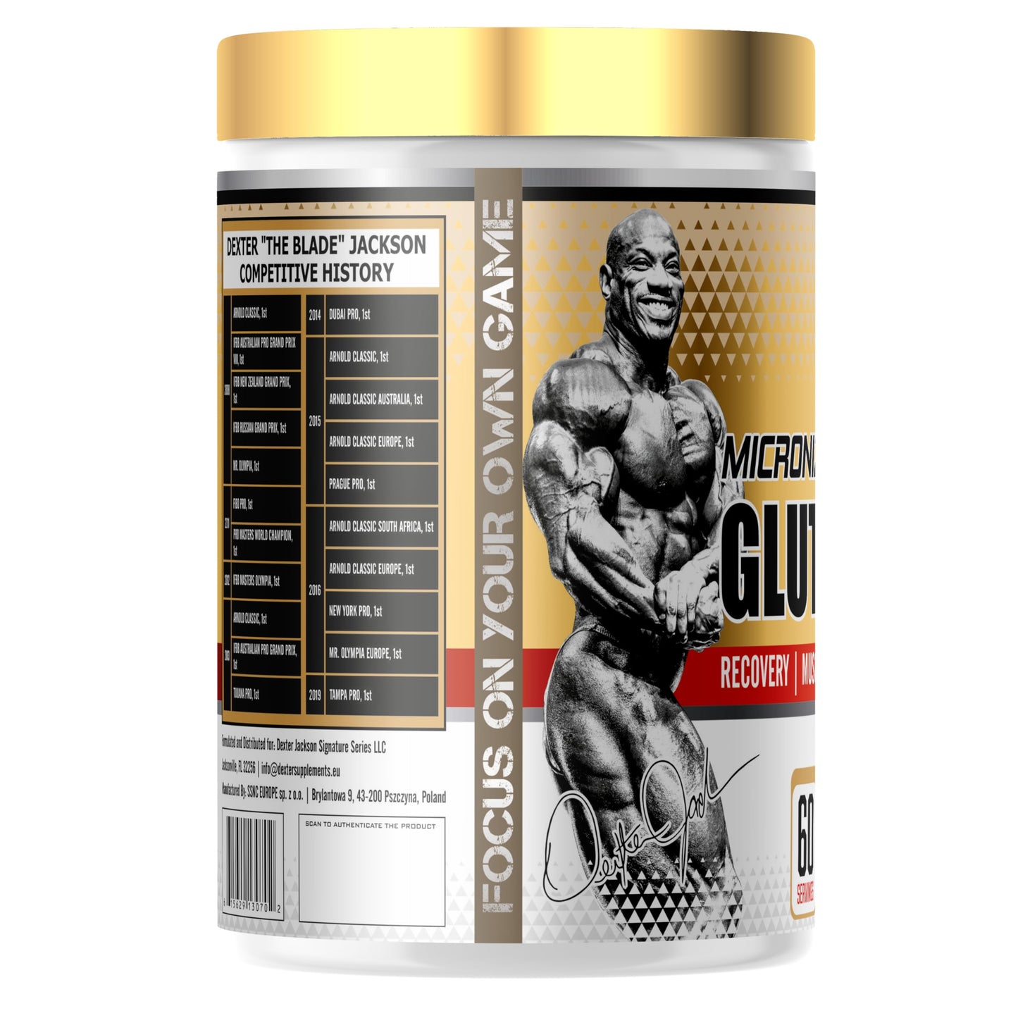 Dexter Jackson Gold Series Micronized Glutamine Powder, 10.58 oz
