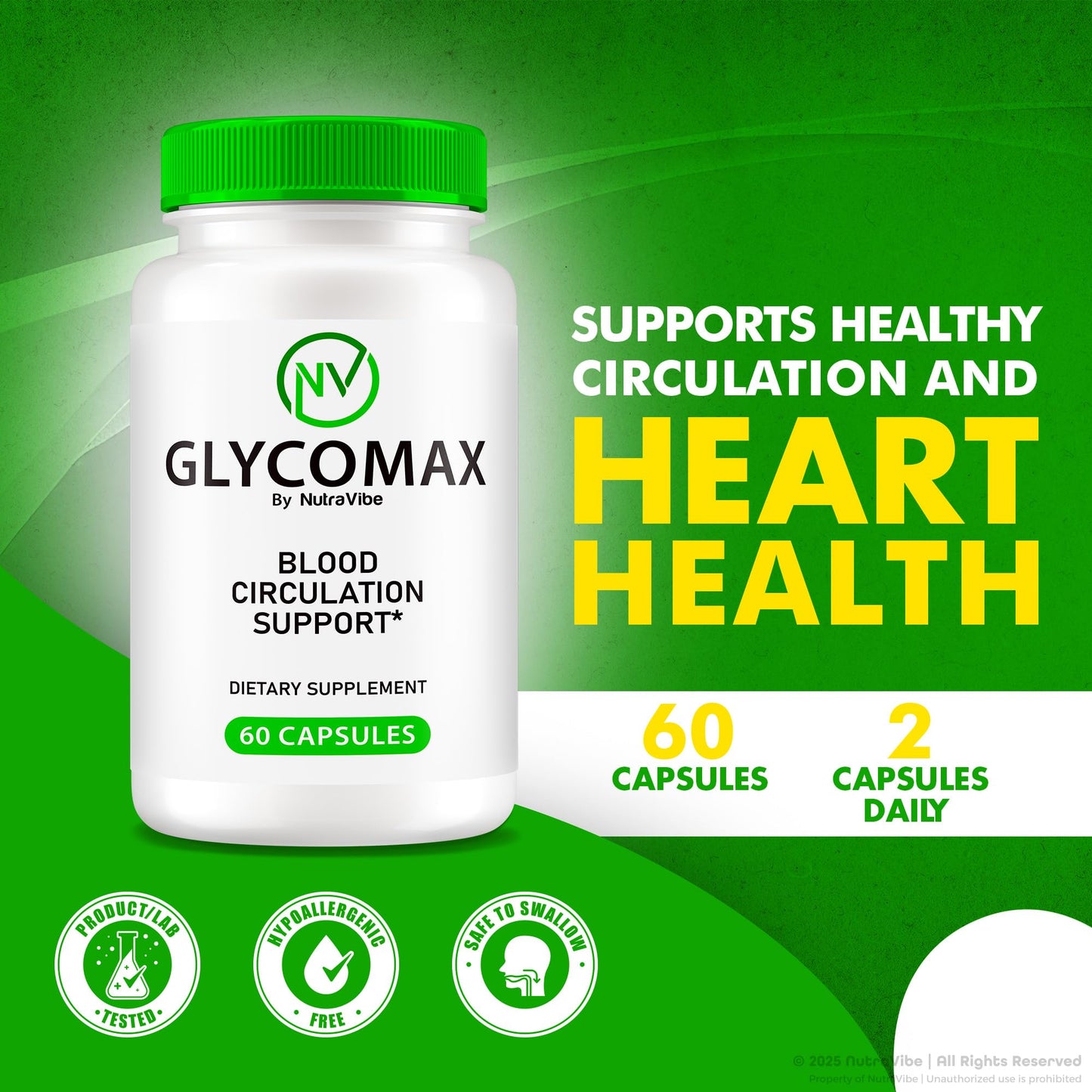 NutraVibe GlycoMax Capsules, 180 Capsules