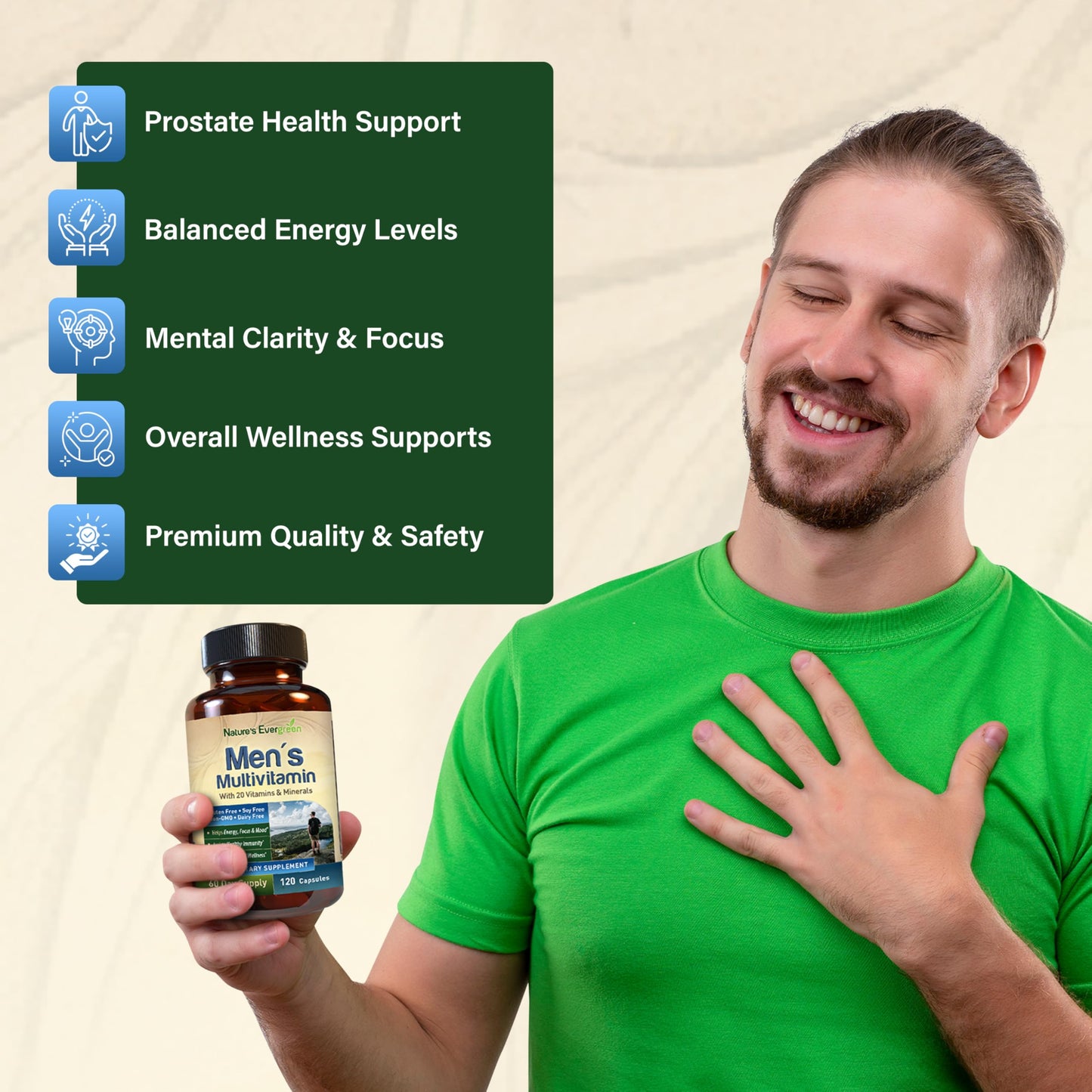 Nature's Evergreen Completely Men's Multivitamins & Multiminerals Capsules 120 Count