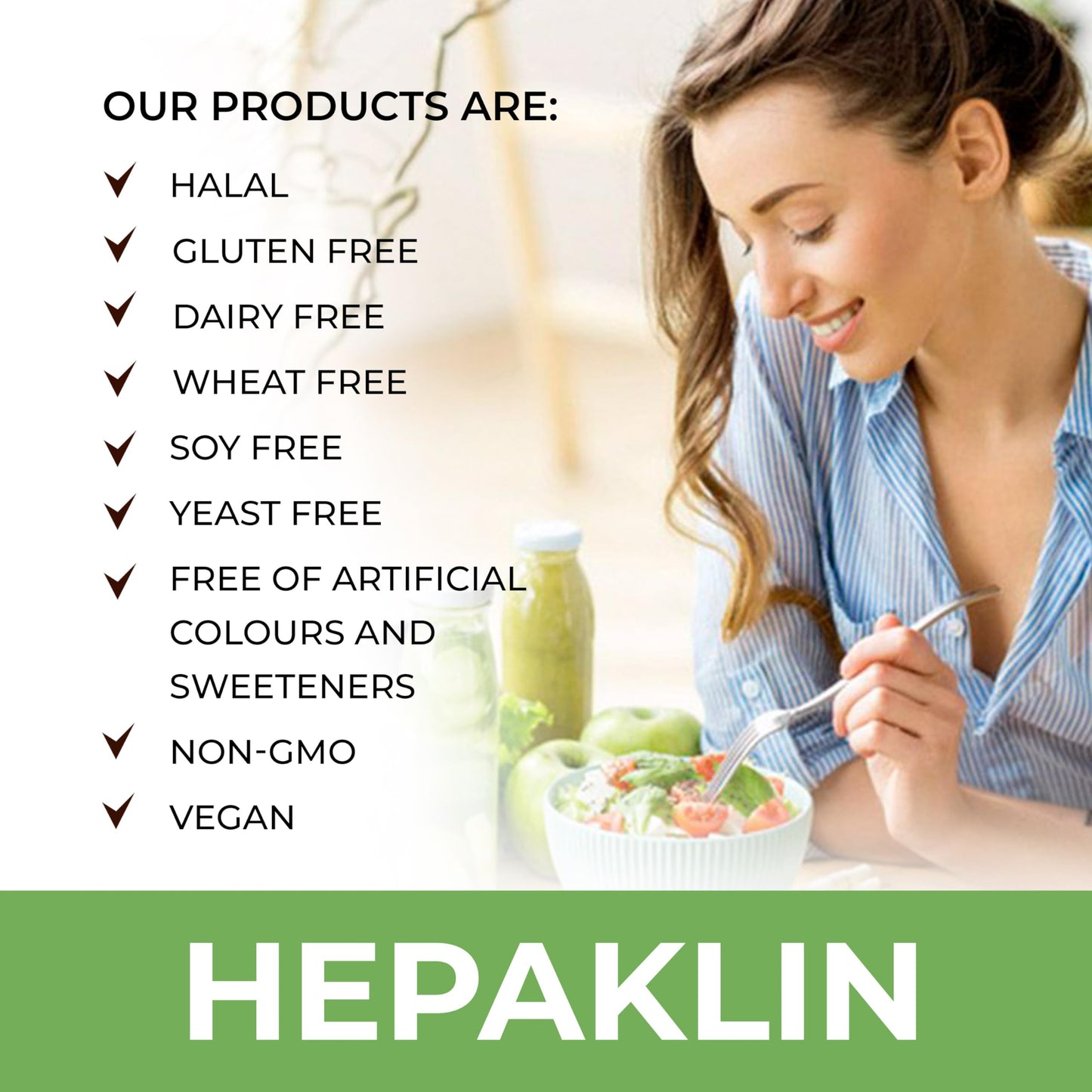 Ananta Medicare USA Hepaklin - Herbal Liver Health Supplement, Supports Detoxification, Liver Function & Digestive Wellness, 120 Tablets