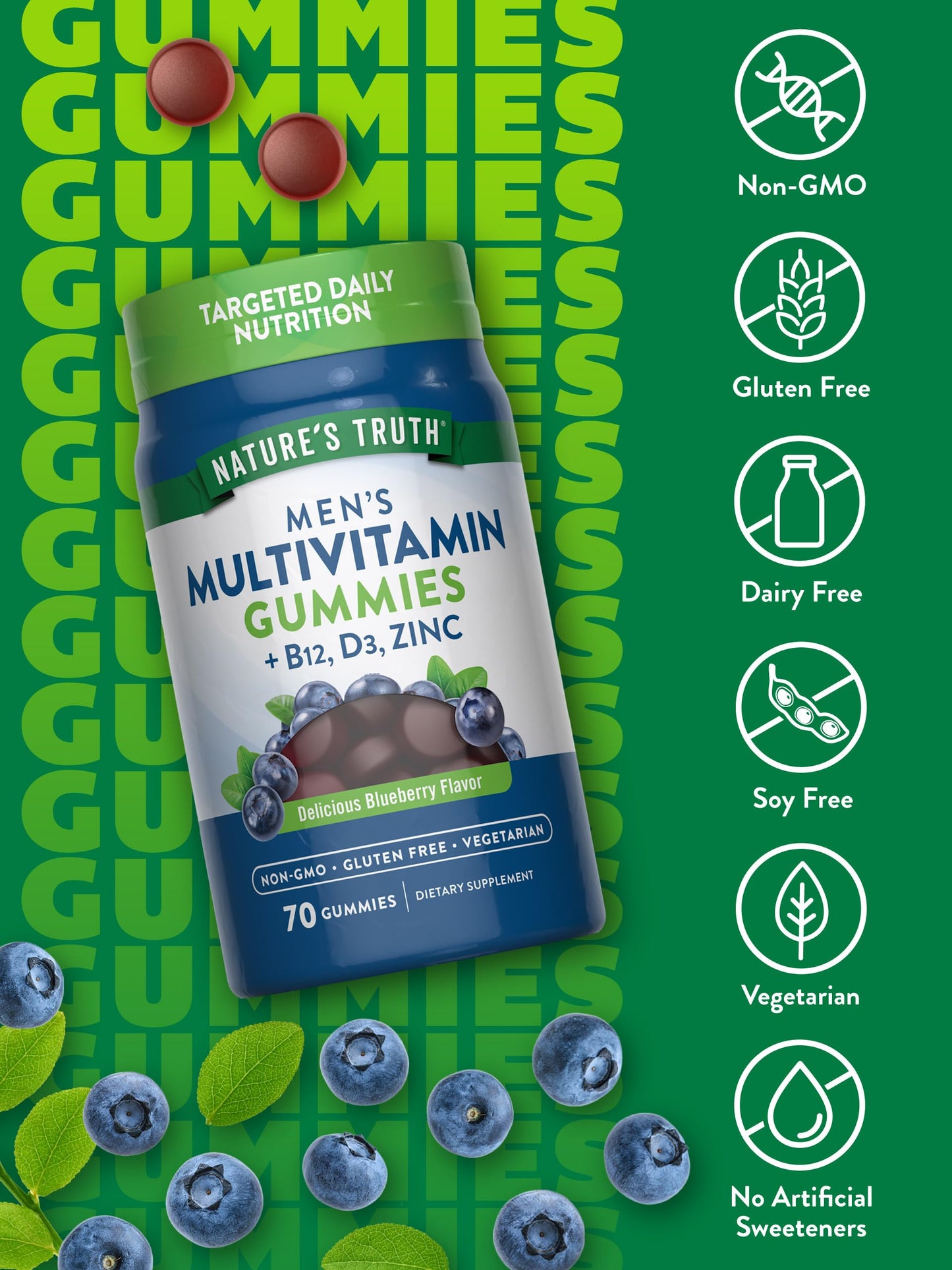 Nature's Truth Multivitamin for Men Gummies 70 Count
