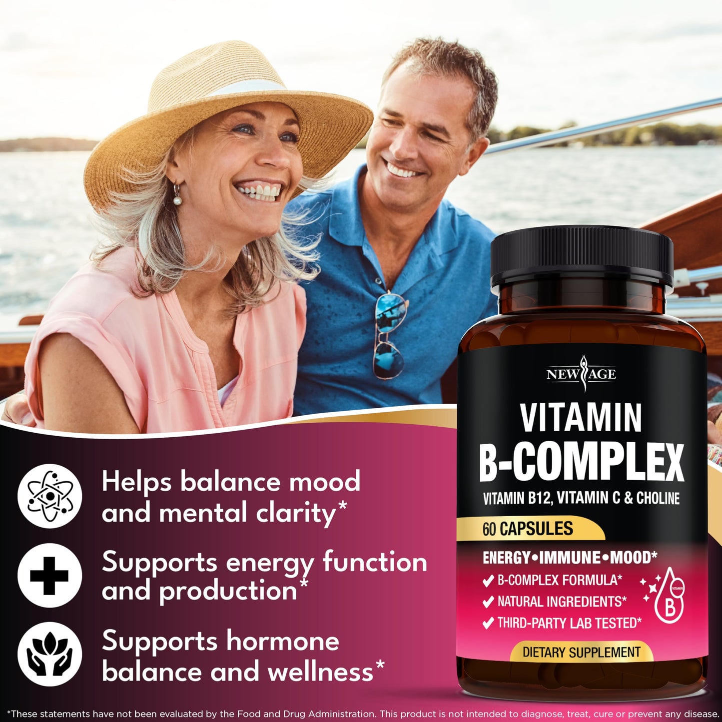 NEW AGE Vitamin B Complex for Men & Women Capsules 180