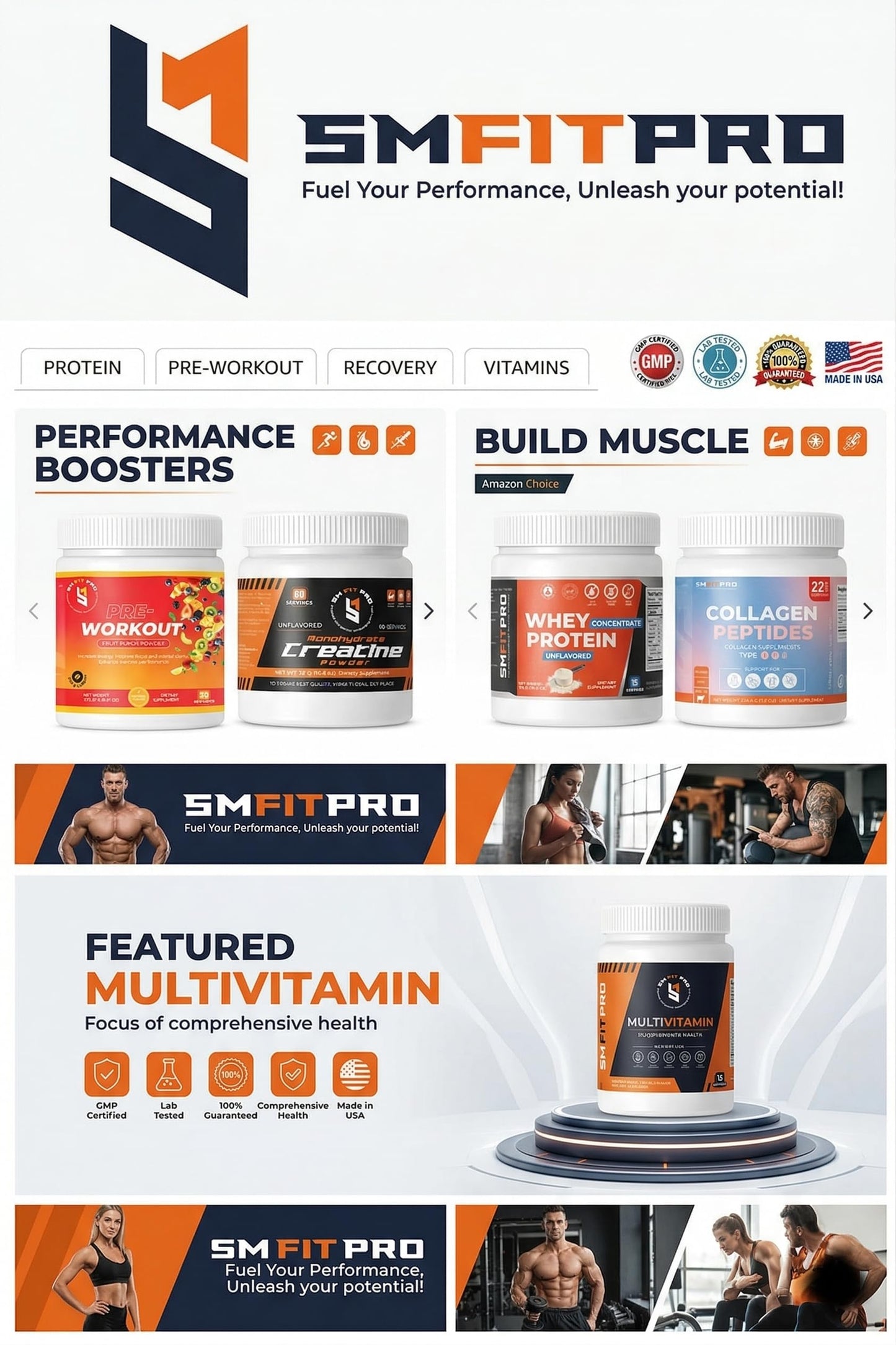 Sm Fit Pro Micronized Creatine Monohydrate Powder, 10.6 oz