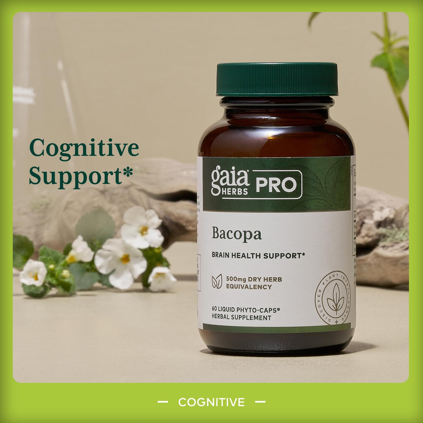 Gaia Herbs PRO Bacopa - Brain Health & Nootropic Support 60 Capsules