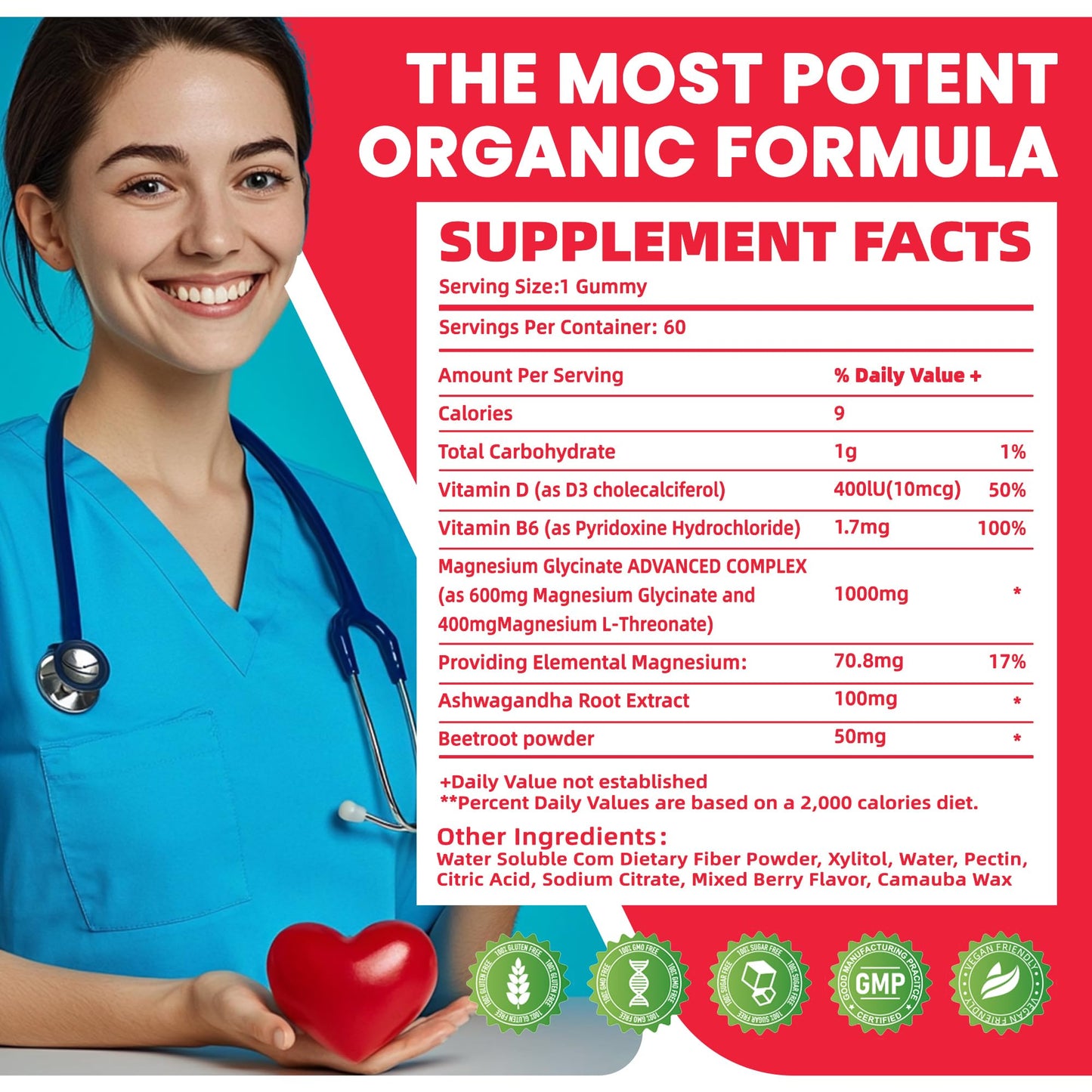 NUTRAGOGO Ashwagandha Gummies & Vitamin D3 Gummies 60 Count