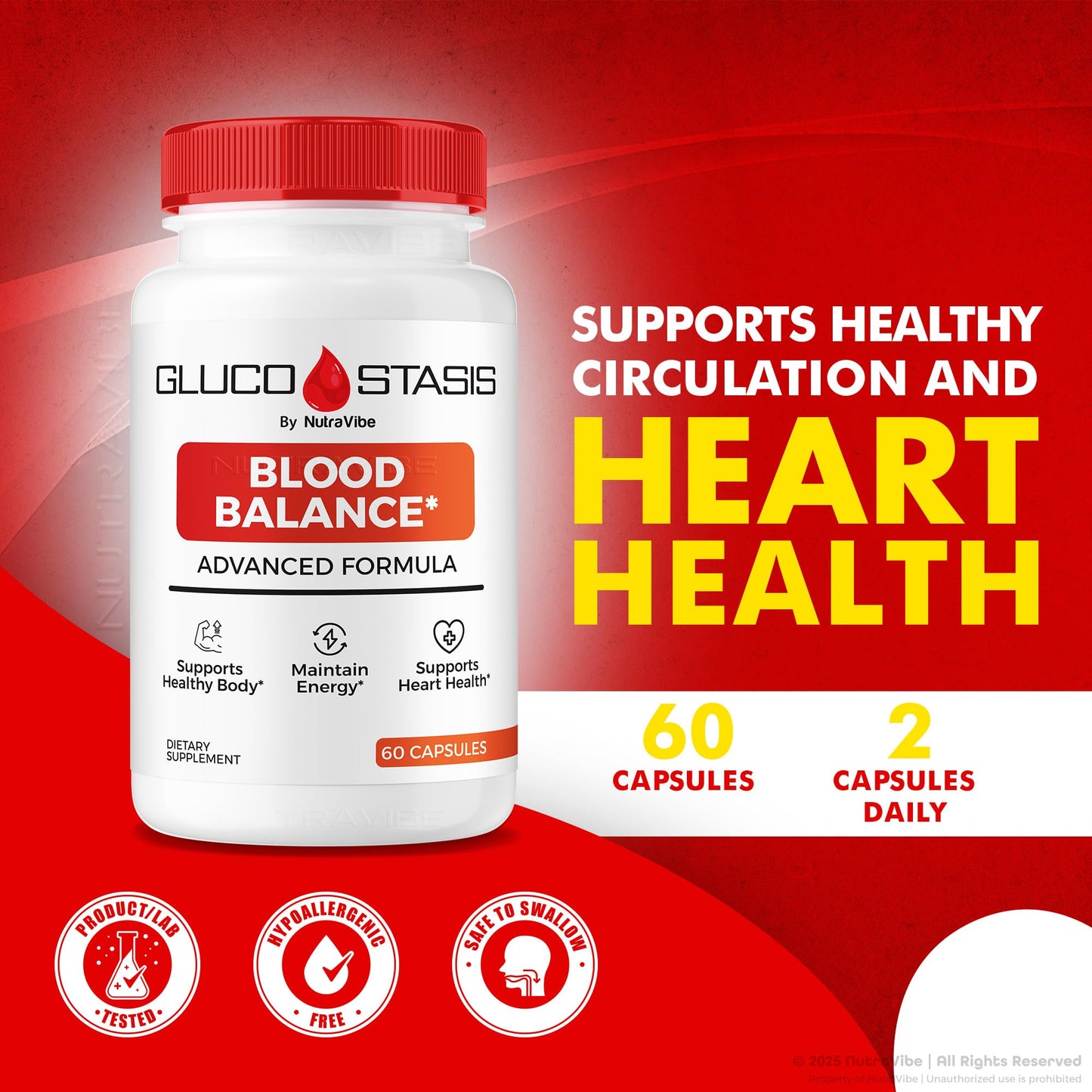 NutraVibe Gluco Stasis Blood Balance 60 Capsules