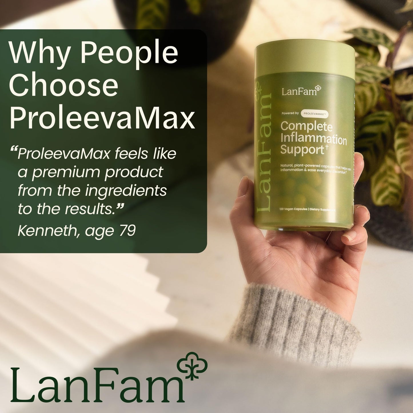 ProleevaMax Nerve, Muscle & Joint Support with Turmeric Curcumin, Resveratrol, Ginseng & Boswellia, 13 Natural Ingredients, 120 Capsules
