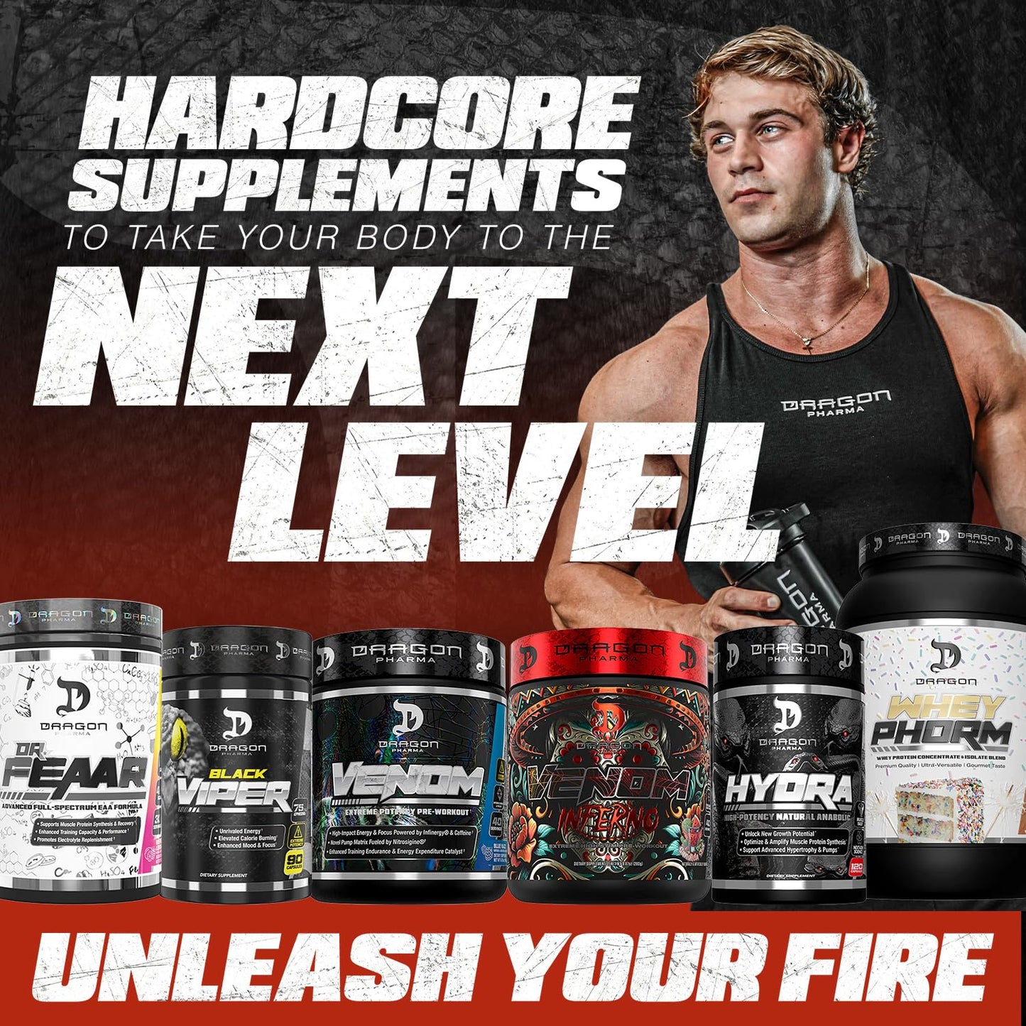 DRAGON PHARMA Venom Inferno Extreme High-Stim Pre-Workout Powder 9.87 Ounce