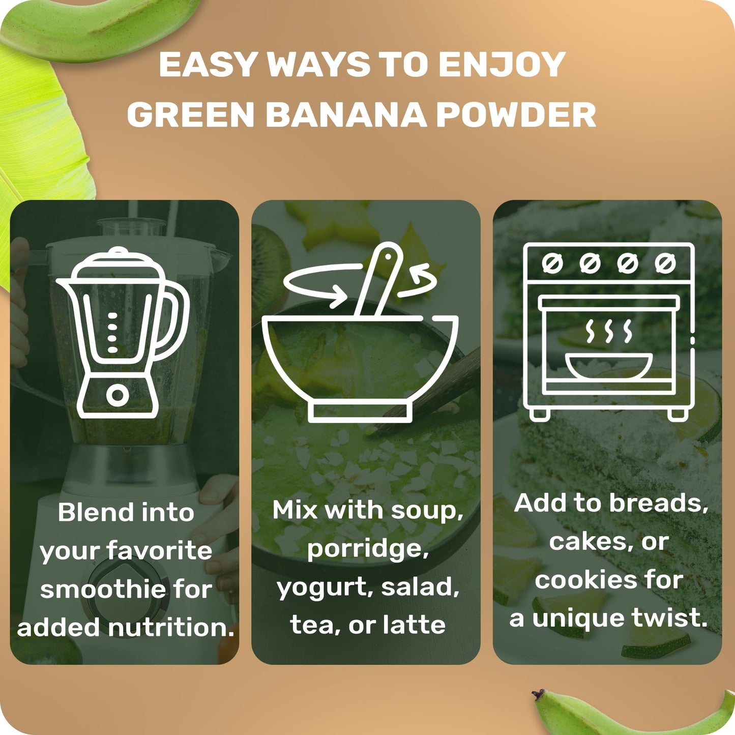 HappyLyfe Rairuen ROM Organic Green Banana Powder 1.76 Ounce