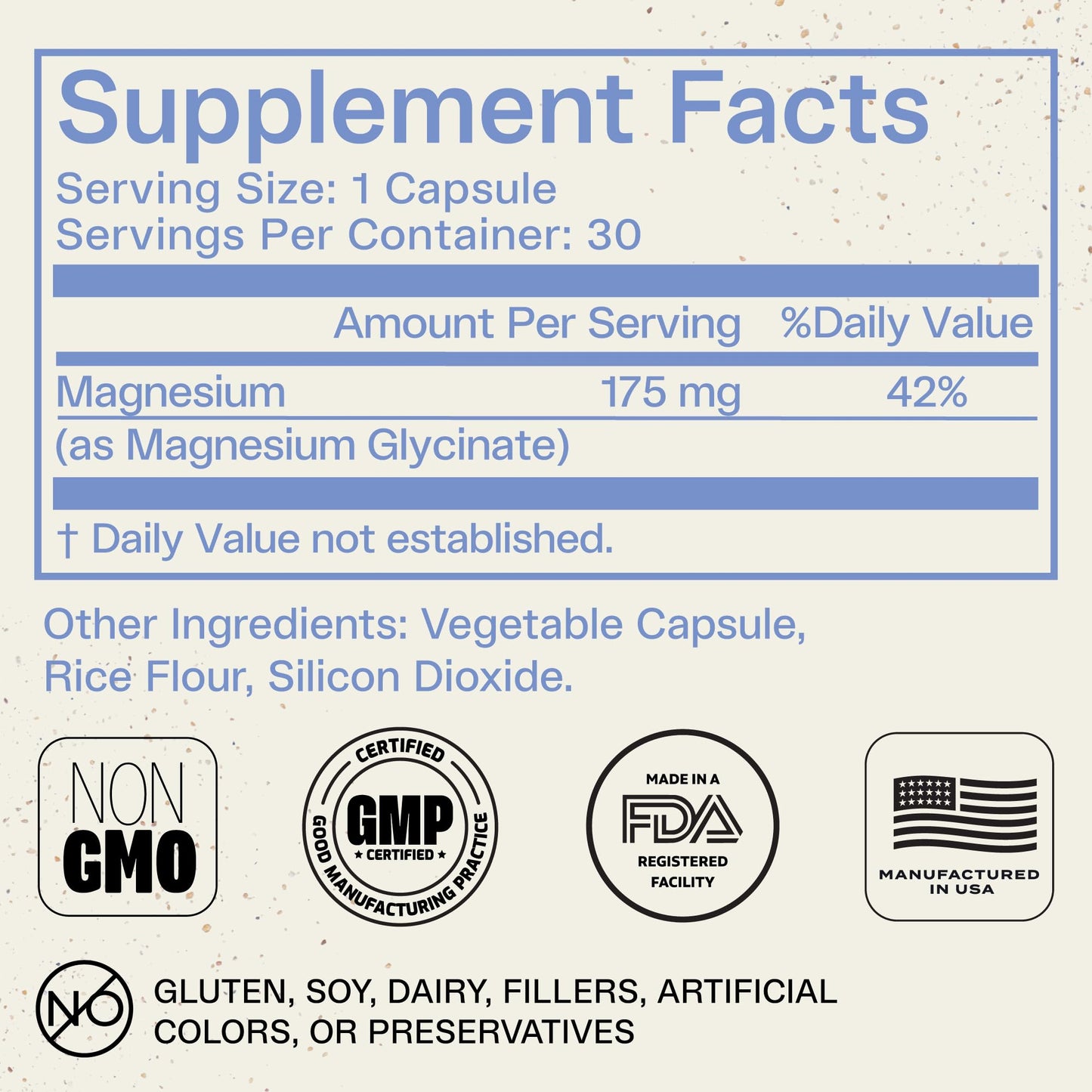 BEST Supplements Magnesium Glycinate Capsules, 30 Count