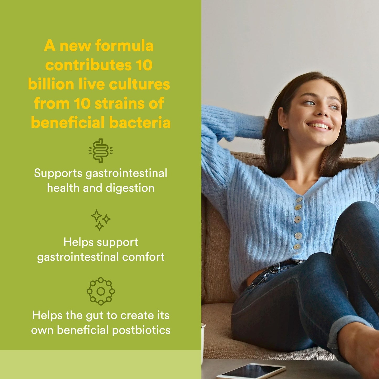 Natural Factors Whole Food Synbiotic Pre+Probiotic 10 Billion Capsules, 60 Count