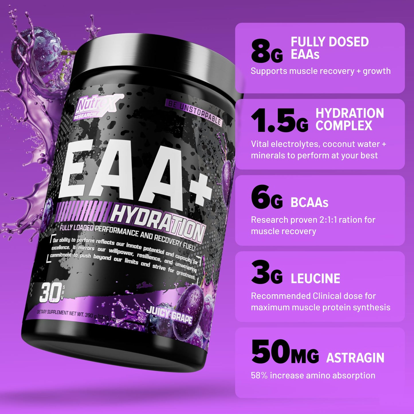 Nutrex Research EAA Hydration Powder 13.75 Ounce, 30 Servings